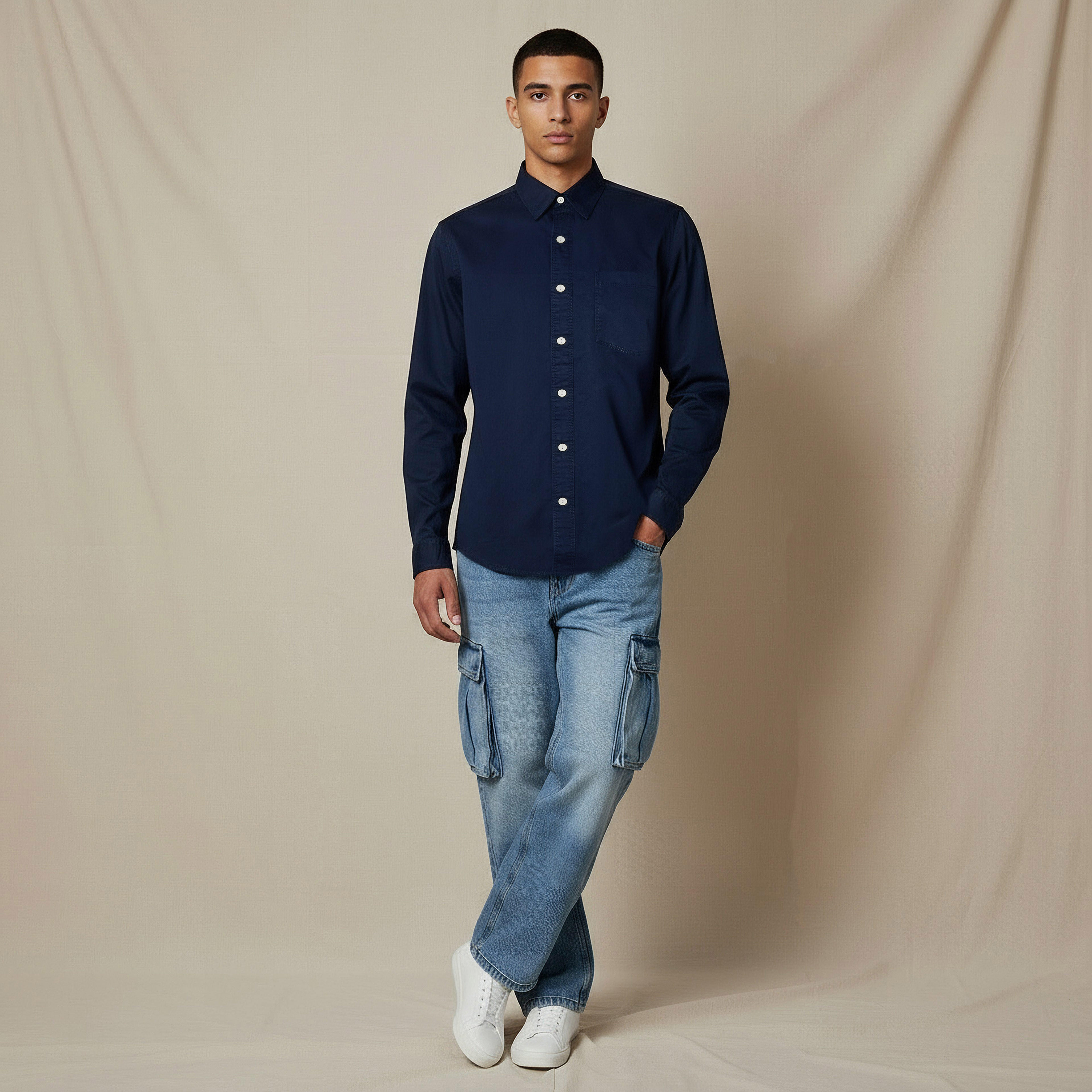Lee Cooper Men Regular Fit Long Sleeve Shirt-men-clothing-shirts-image-2