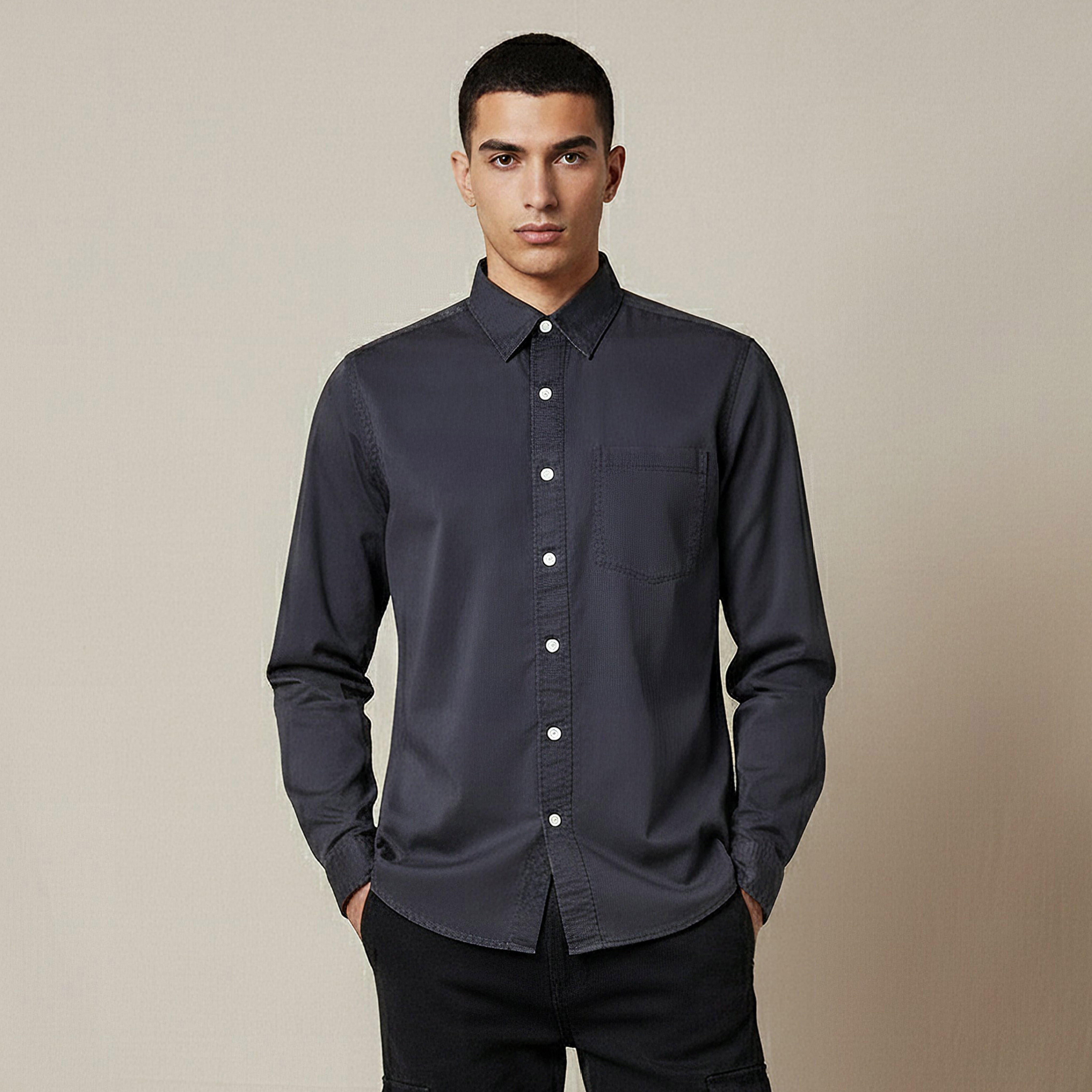 Lee Cooper Men Regular Fit Long Sleeve Shirt-men-clothing-shirts-image-1