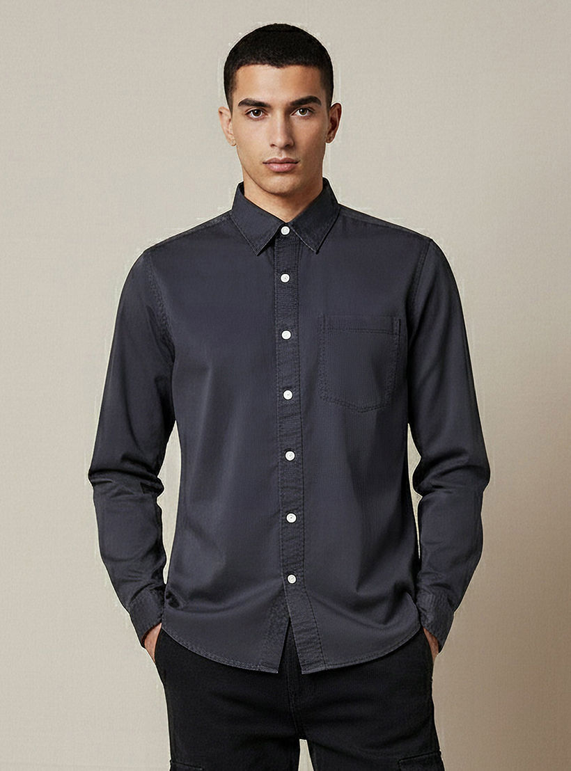 Lee Cooper Men Regular Fit Long Sleeve Shirt-men-clothing-shirts-image-1
