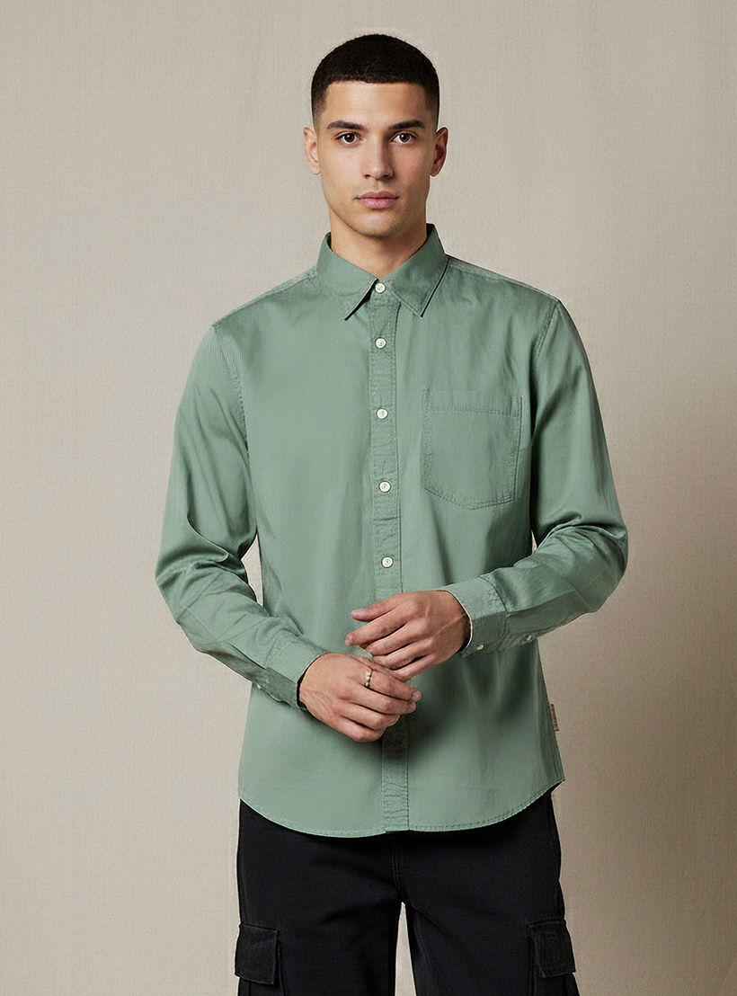 Lee Cooper Men Regular Fit Long Sleeve Shirt-men-clothing-shirts-image-1