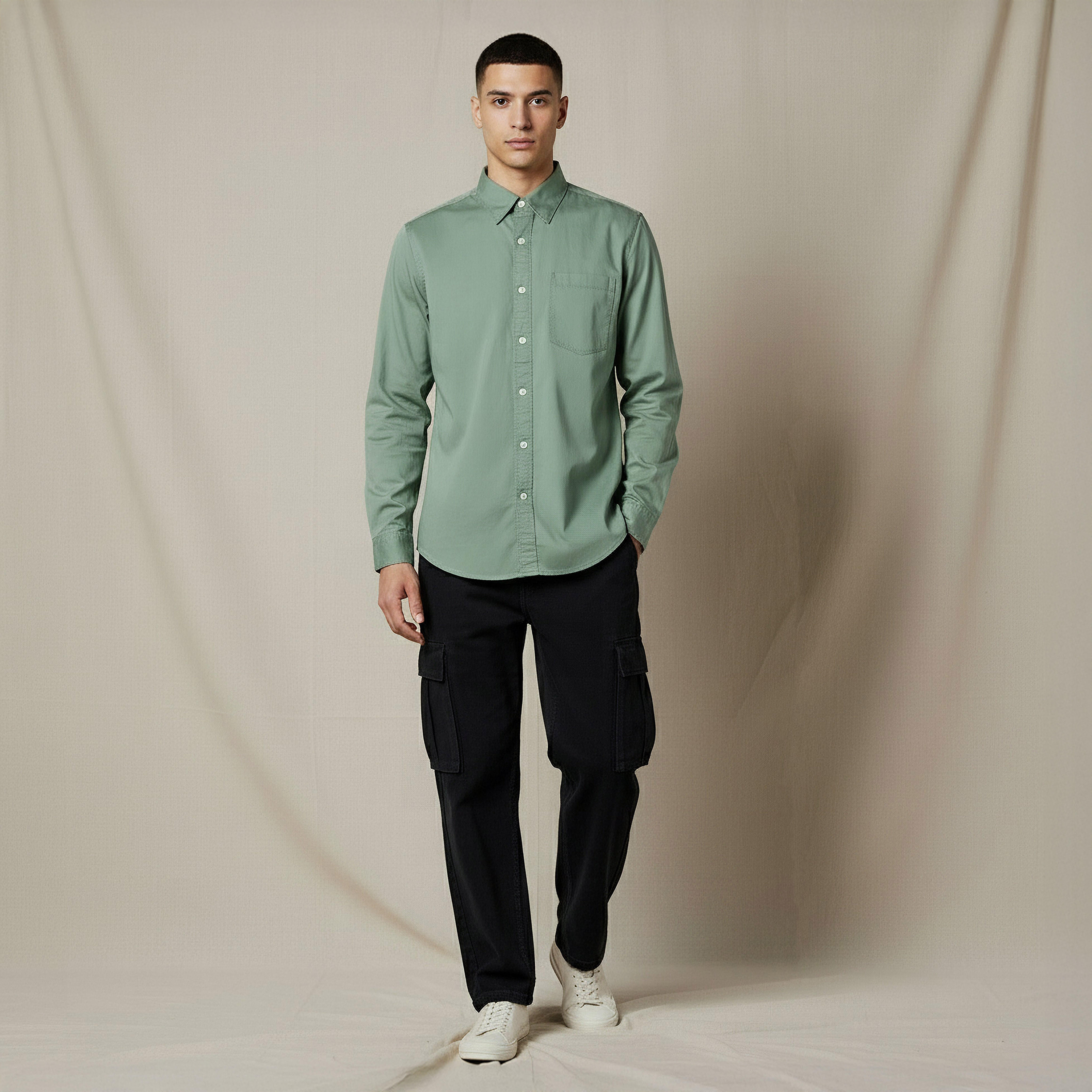 Lee Cooper Men Regular Fit Long Sleeve Shirt-men-clothing-shirts-image-2