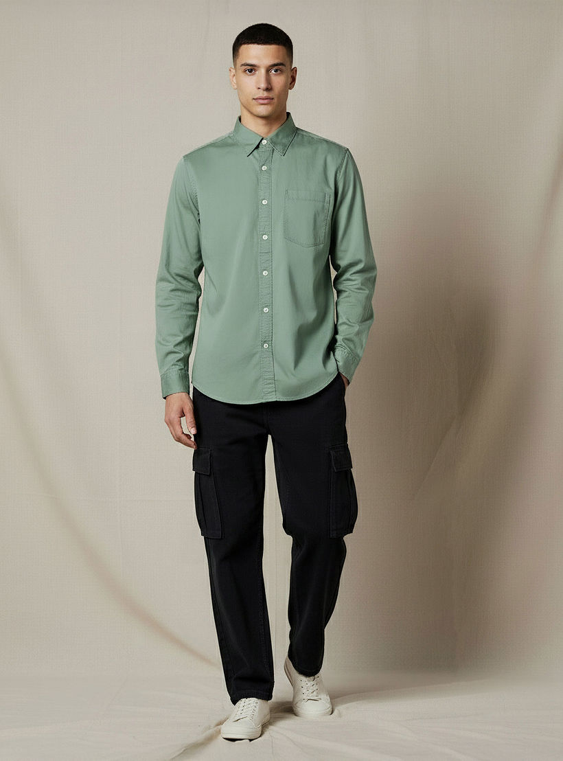Lee Cooper Men Regular Fit Long Sleeve Shirt-men-clothing-shirts-image-2