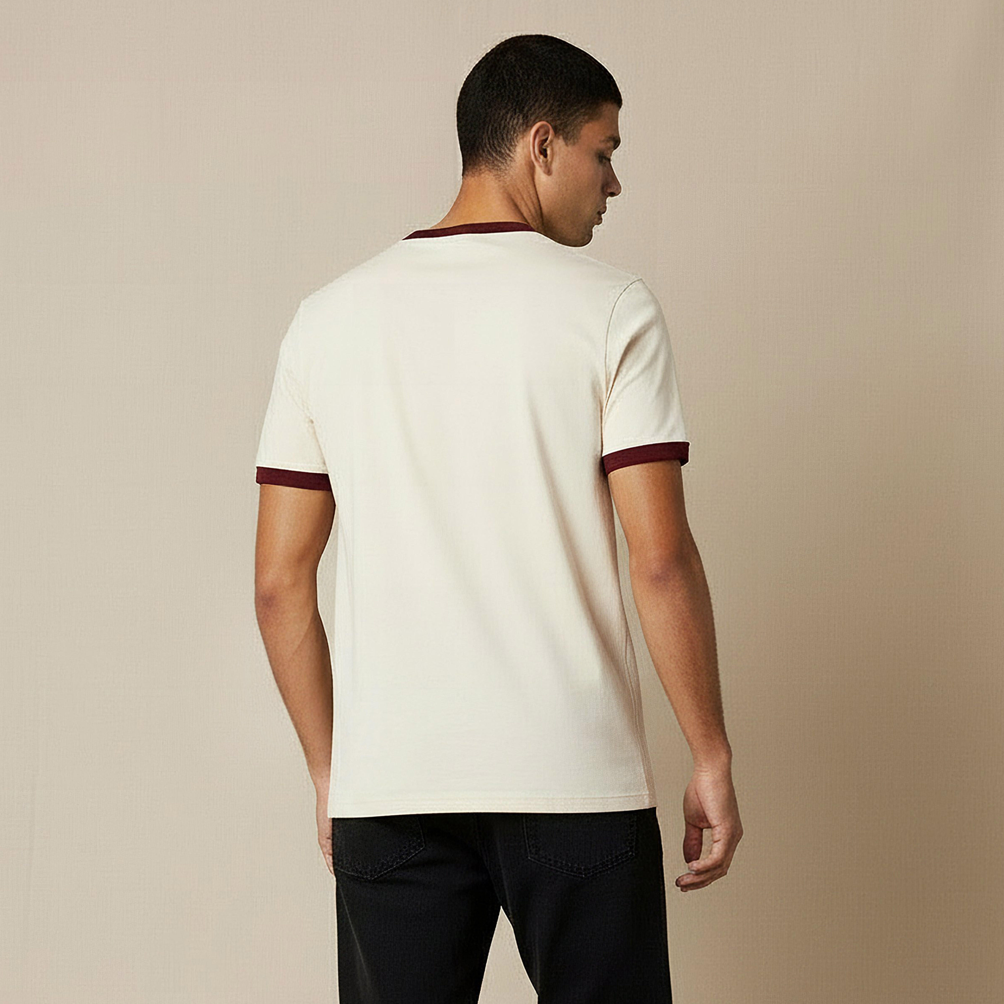 تيشيرت رجالي بطبعات شعار وقصة عادية وياقة ضيقة وأكمام قصيرة من لي كوبر-men-clothing-tshirtsandpolos-tshirts-image-3