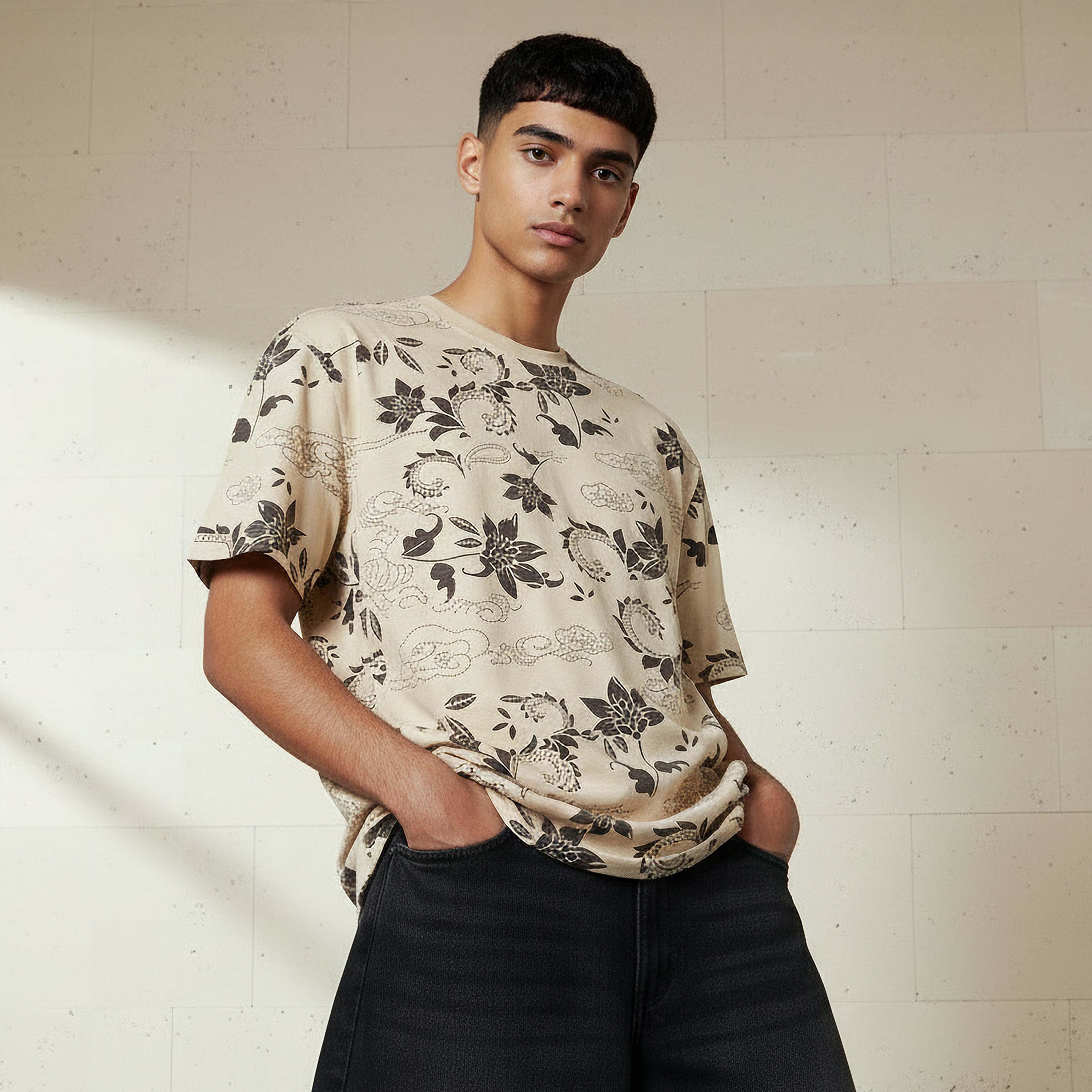 Lee Cooper Men Regular Fit Short Sleeves Floral Print T-shirt-men-clothing-tshirtsandpolos-tshirts-image-6