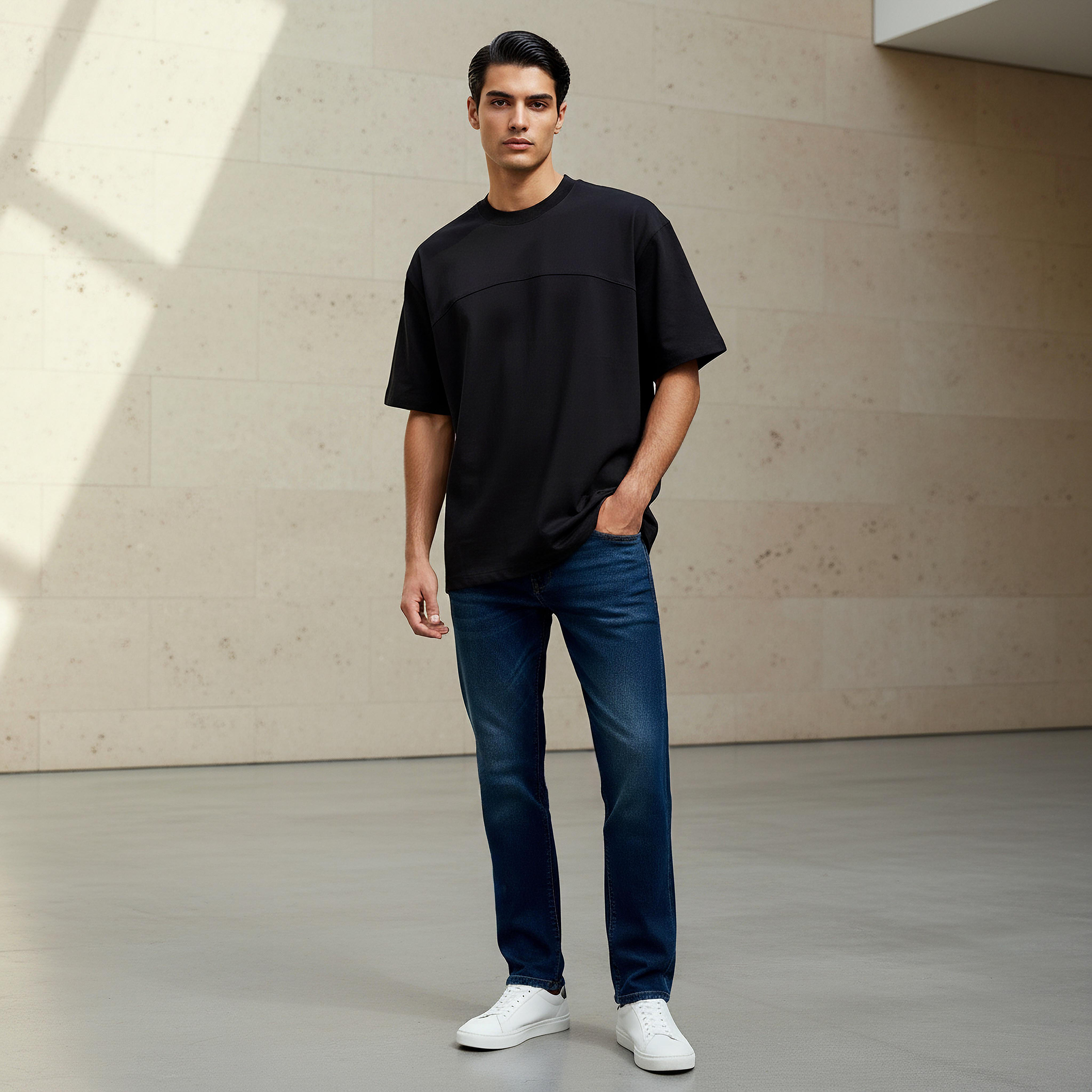 Lee Cooper Men Relaxed Fit Crew Neck Short Sleeves Graphic T-shirt-men-clothing-tshirtsandpolos-tshirts-image-2