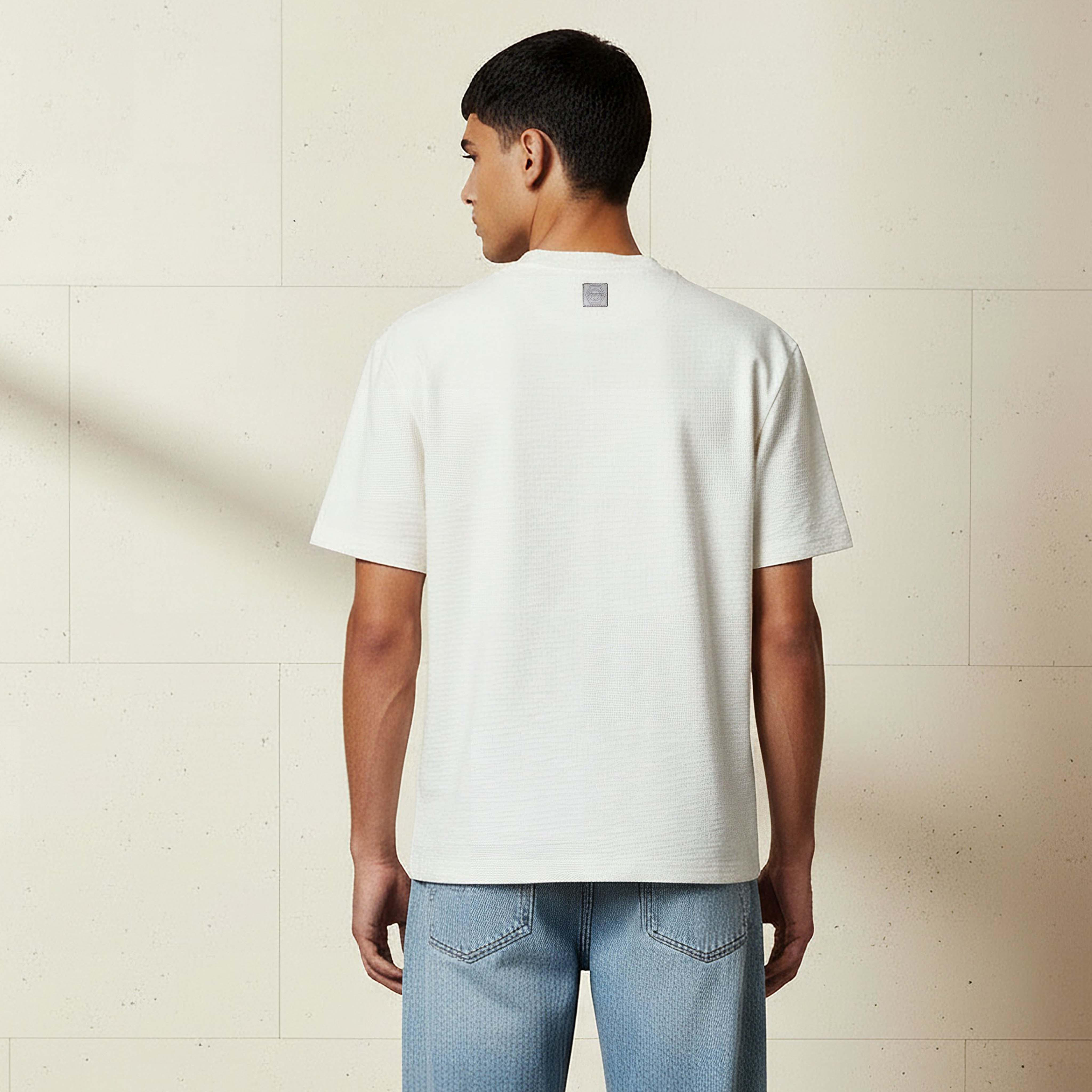 Lee Cooper Men Regular Fit Crew Neck Short Sleeves Textured T-shirt-men-clothing-tshirtsandpolos-tshirts-image-3