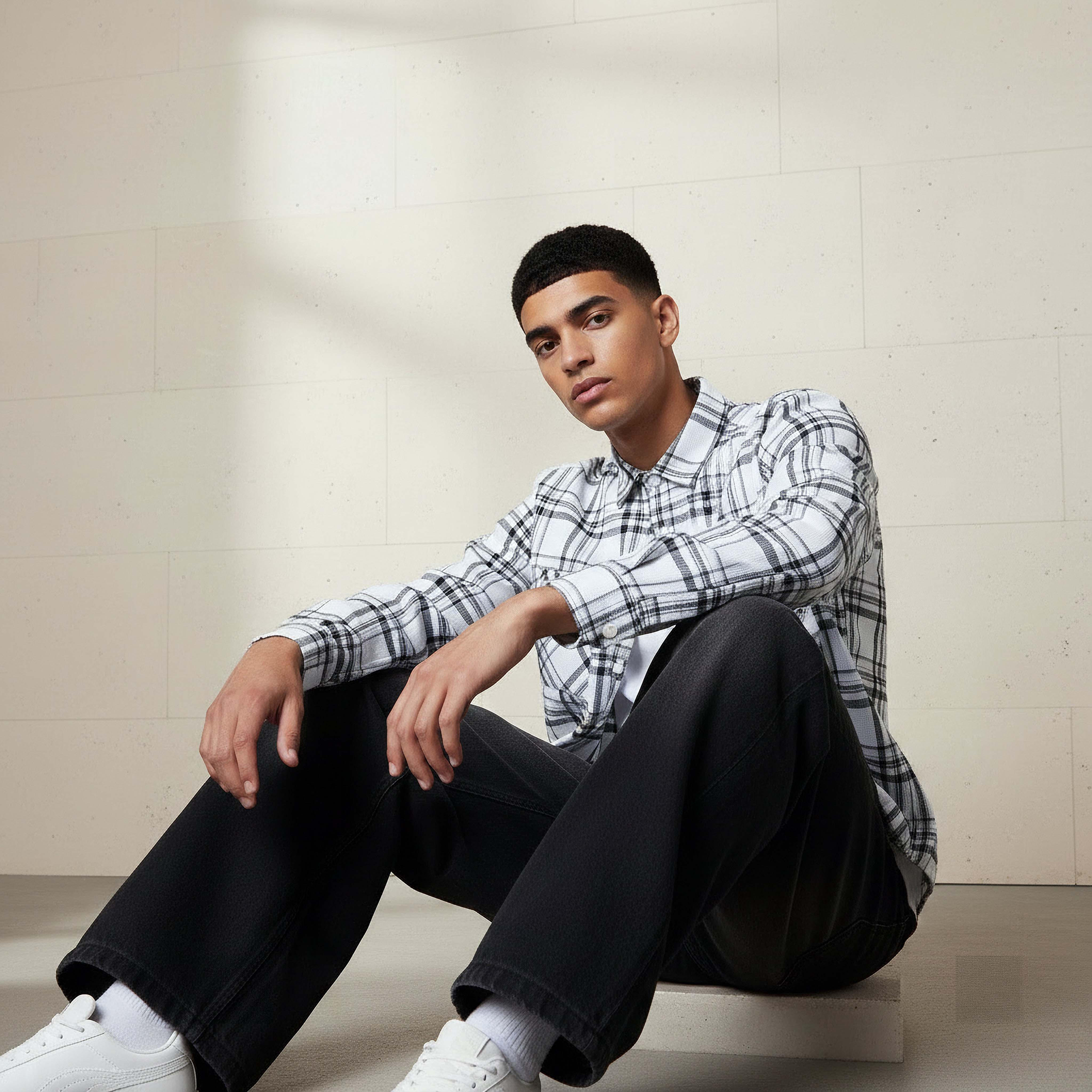Lee Cooper Men Regular Fit Collared Checked Long Sleeves Shirt-men-clothing-shirts-image-5