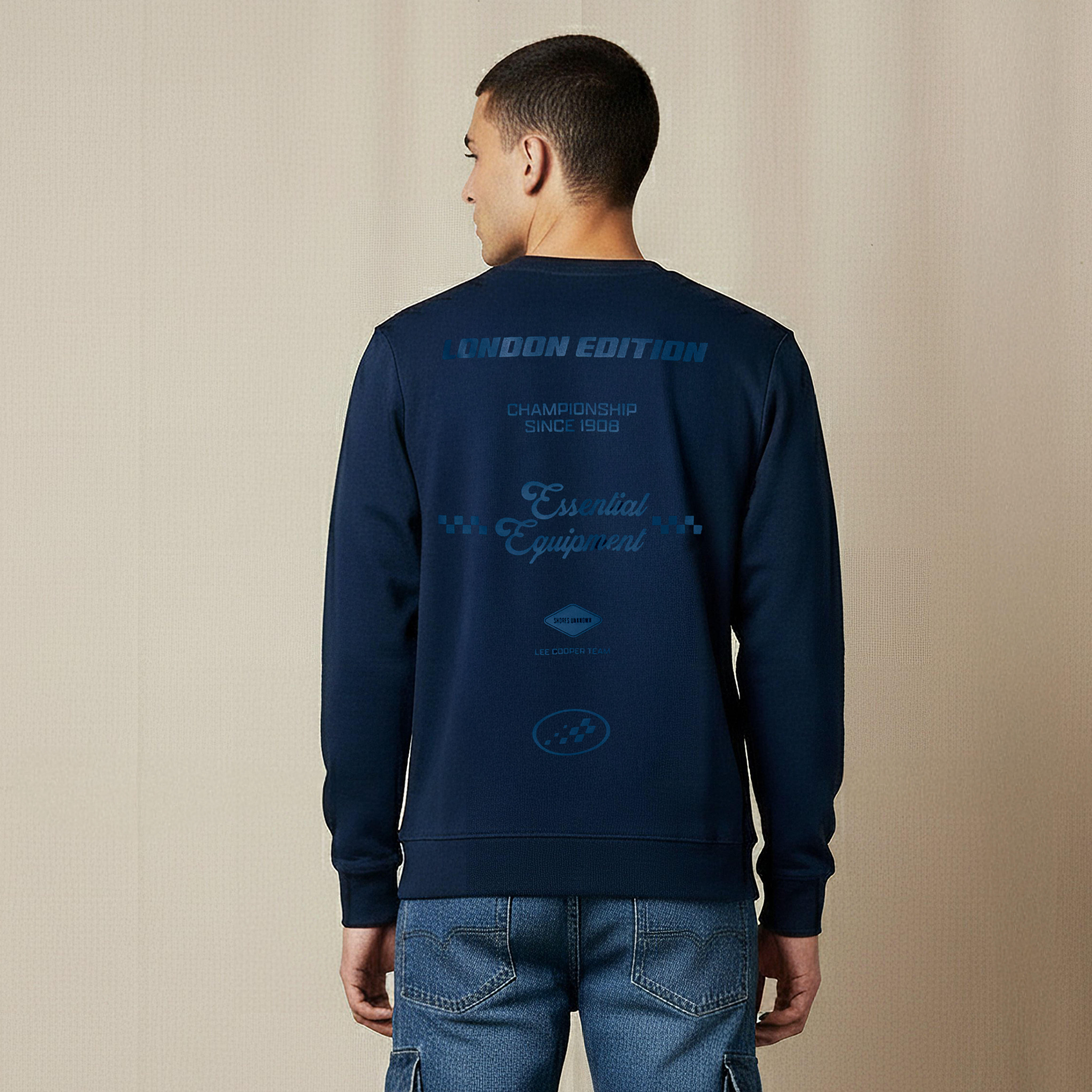Lee Cooper Men Regular Fit Logo Print Cotton Sweatshirt-men-winterwear-hoodiesandsweatshirts-image-3