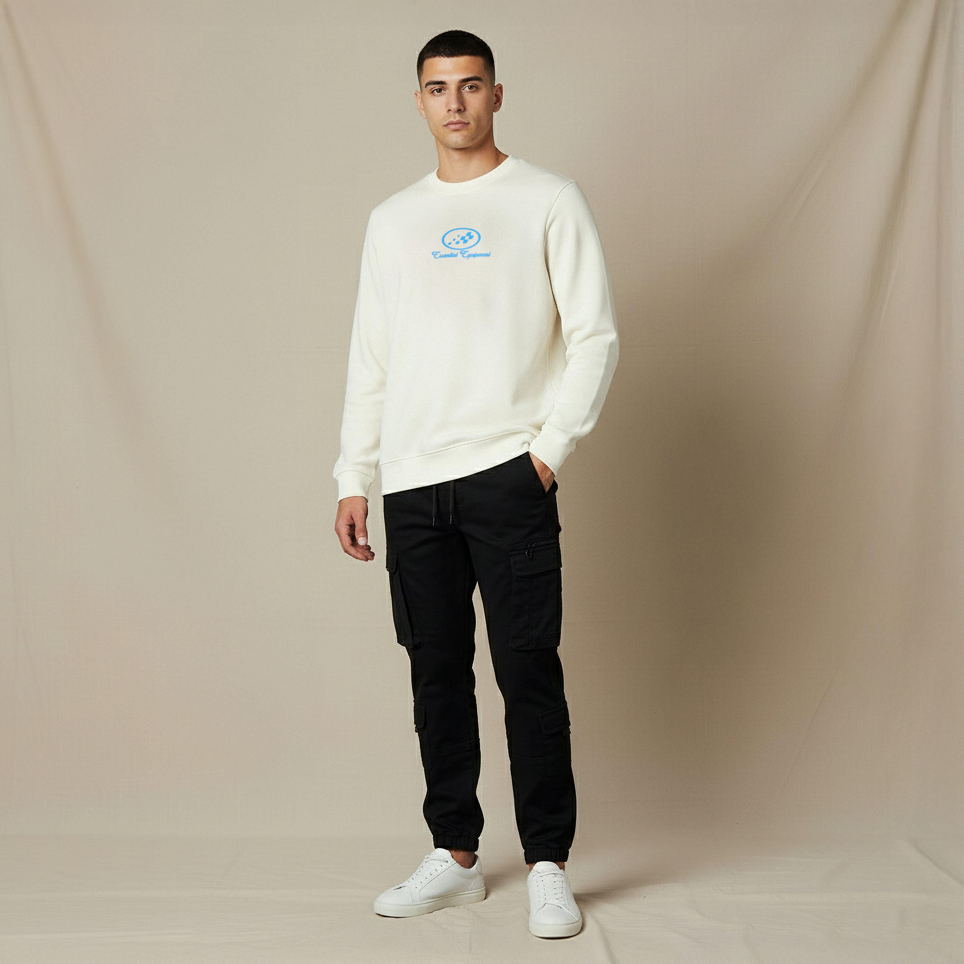 سويت شيرت رجالي قطن بقصة عادية وطبعات شعار من لي كوبر-men-winterwear-hoodiesandsweatshirts-image-5