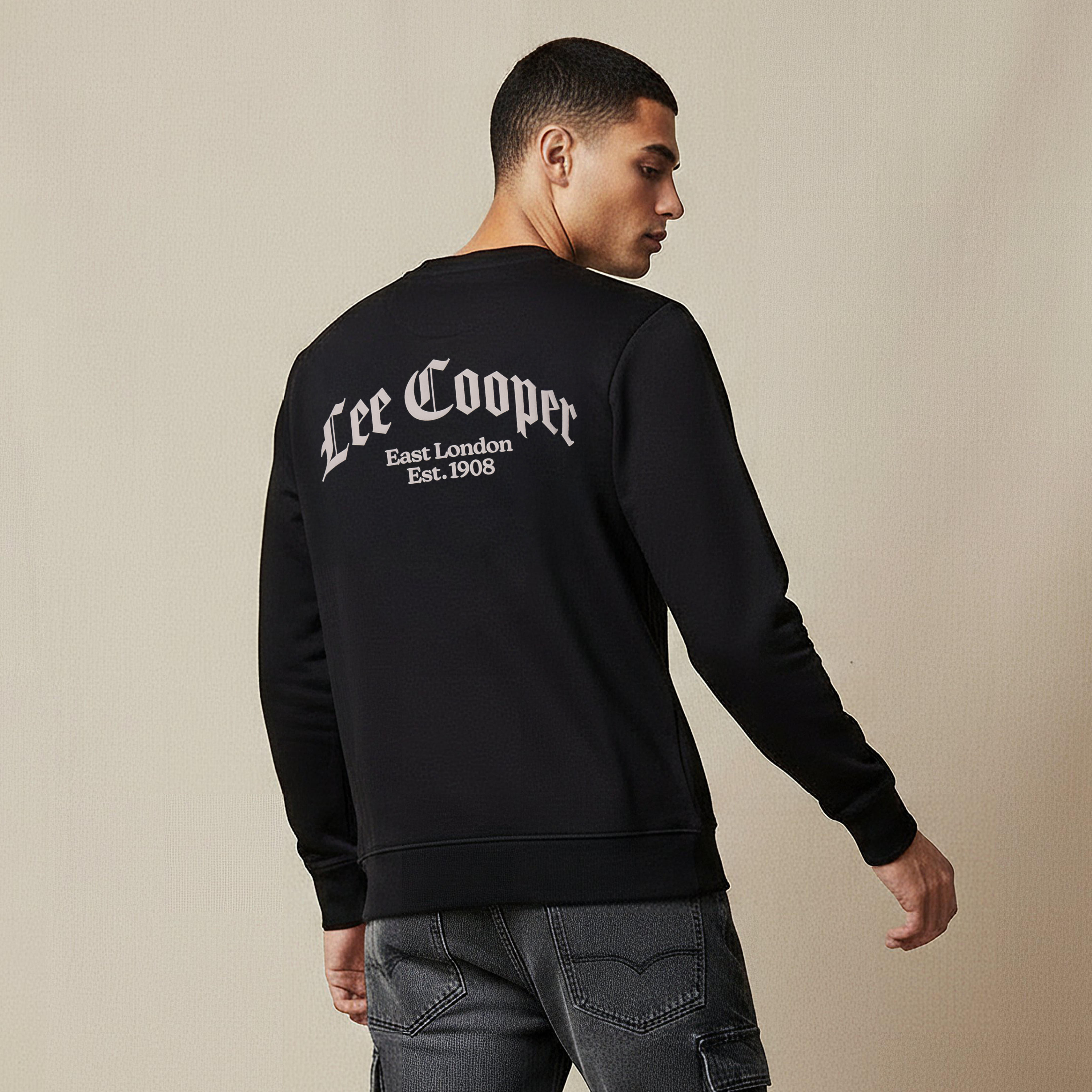 Lee Cooper Men Regular Fit Logo Print Cotton Sweatshirt-men-winterwear-hoodiesandsweatshirts-image-3