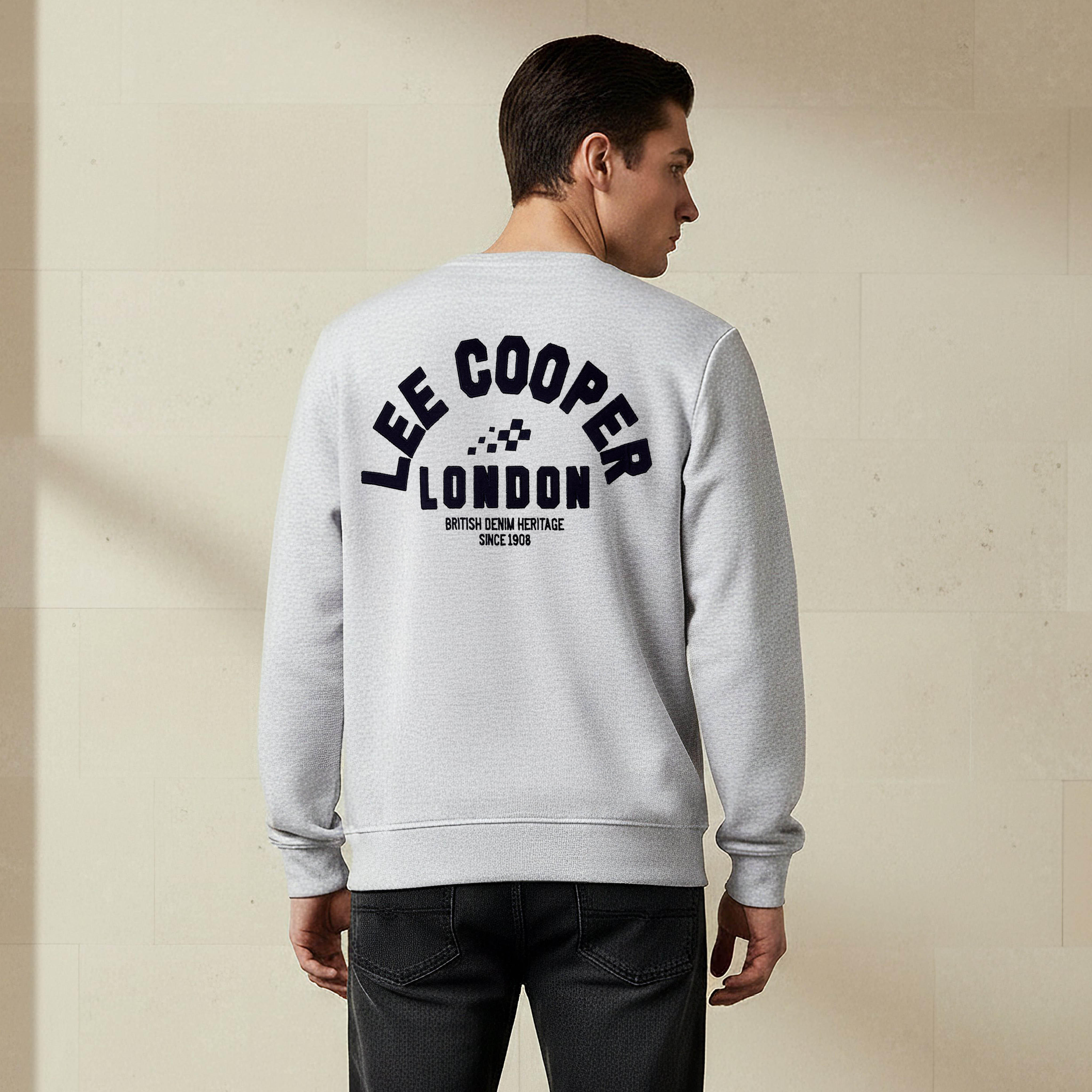 Lee Cooper Men Regular Fit Logo Print Cotton Sweatshirt-men-winterwear-hoodiesandsweatshirts-image-3
