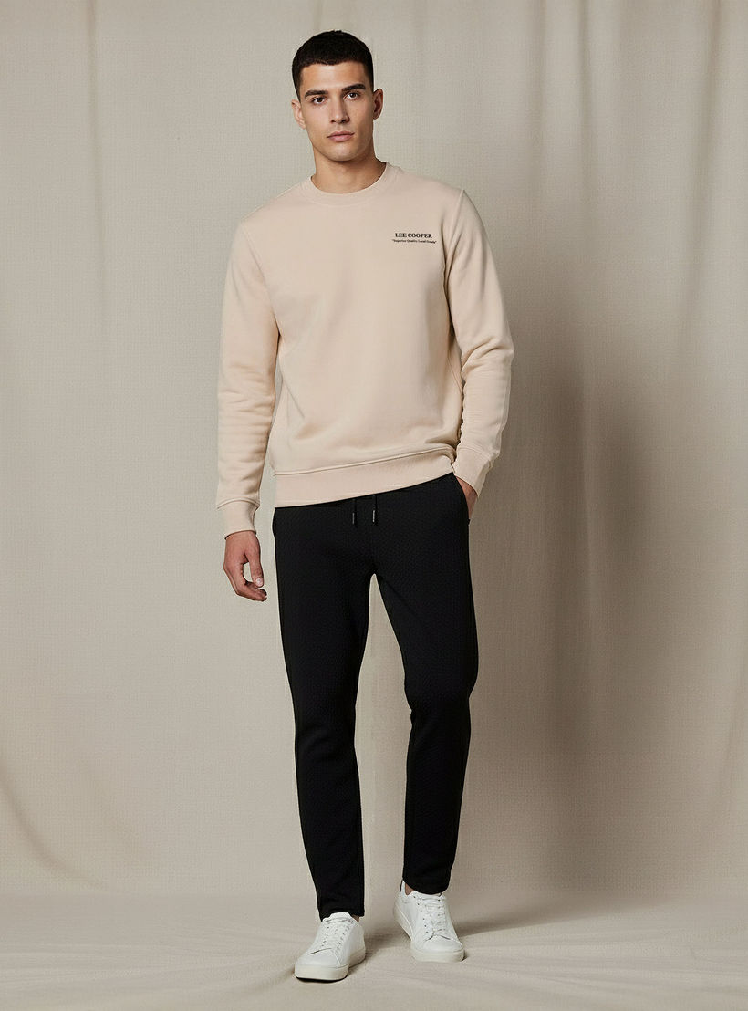 سويت شيرت رجالي قطن بطبعات شعار وقصة عادية من لي كوبر-men-winterwear-hoodiesandsweatshirts-image-5