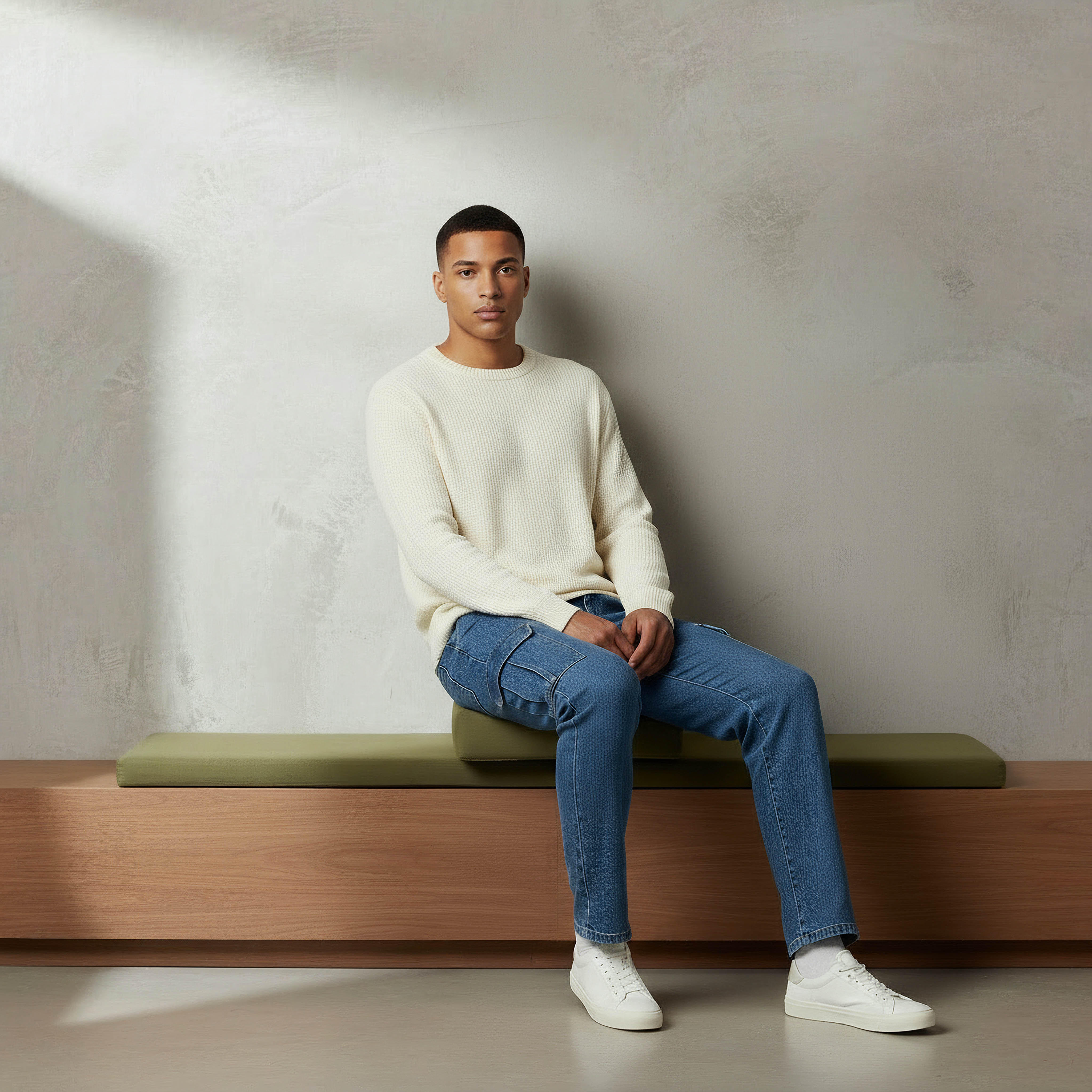 كنزة بياقة ضيقة بارزة الملمس محبوكة أوساكا من لي كوبر-men-clothing-sweatersandpullovers-image-5