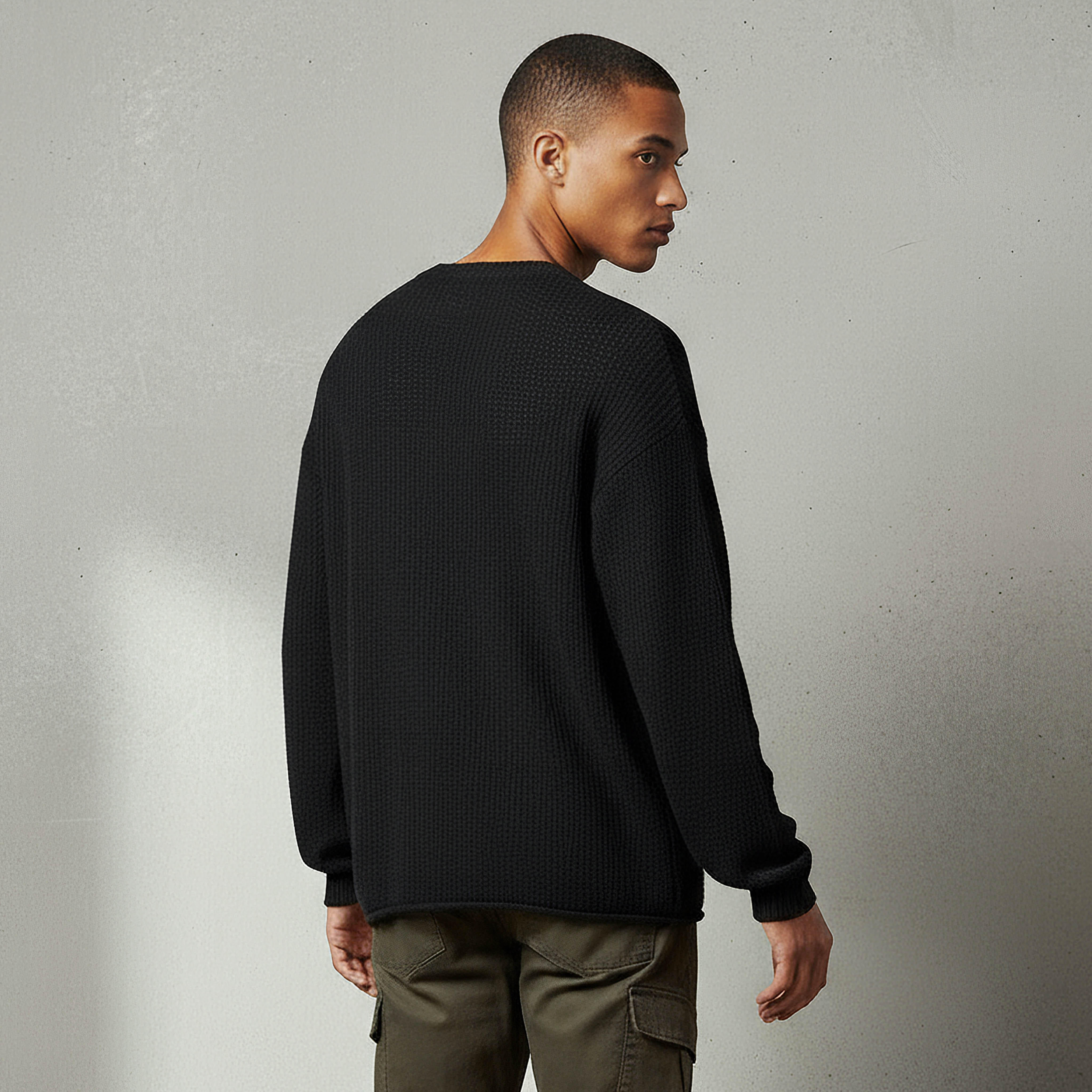 كنزة بياقة ضيقة بارزة الملمس محبوكة أوساكا من لي كوبر-men-clothing-sweatersandpullovers-image-3