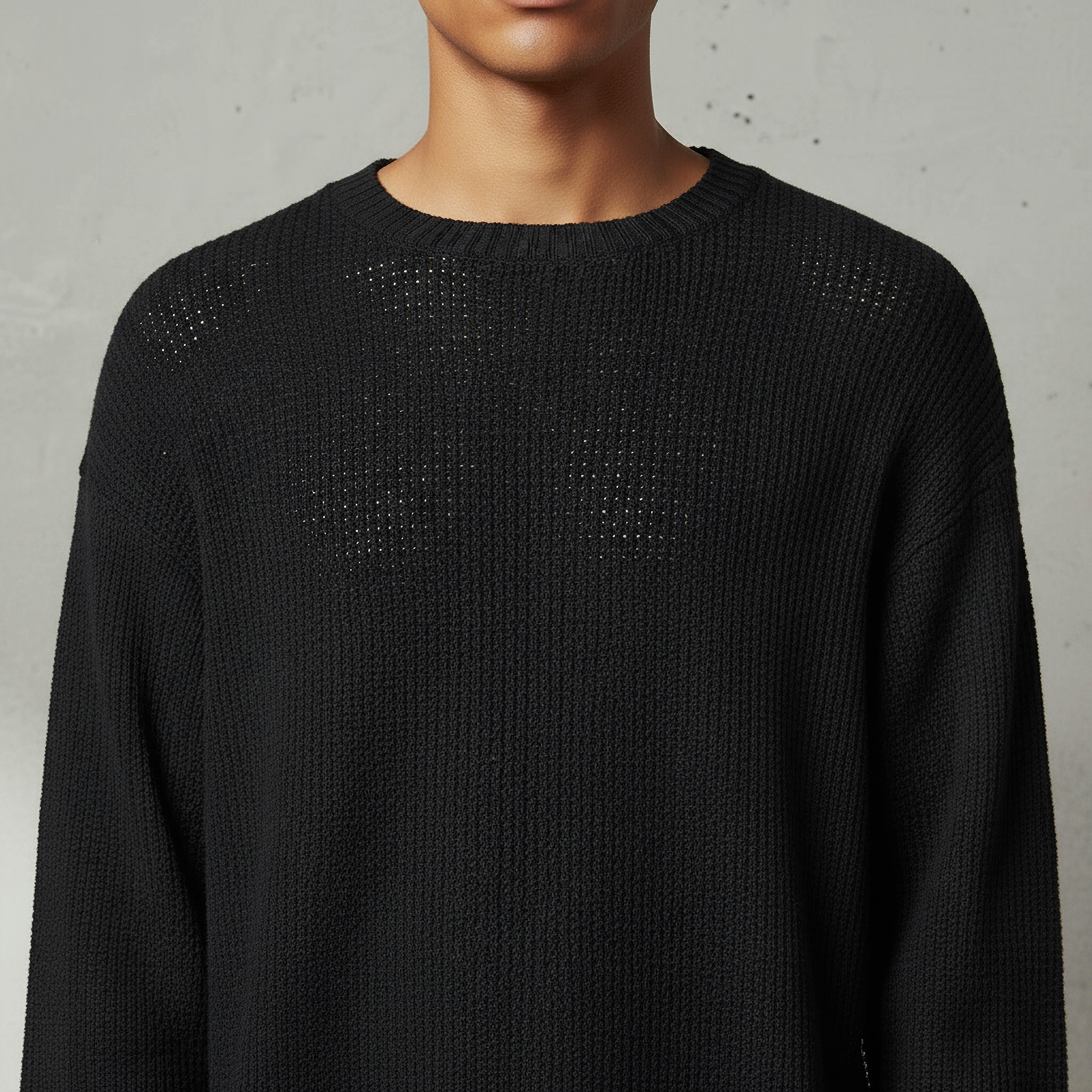 كنزة بياقة ضيقة بارزة الملمس محبوكة أوساكا من لي كوبر-men-clothing-sweatersandpullovers-image-4