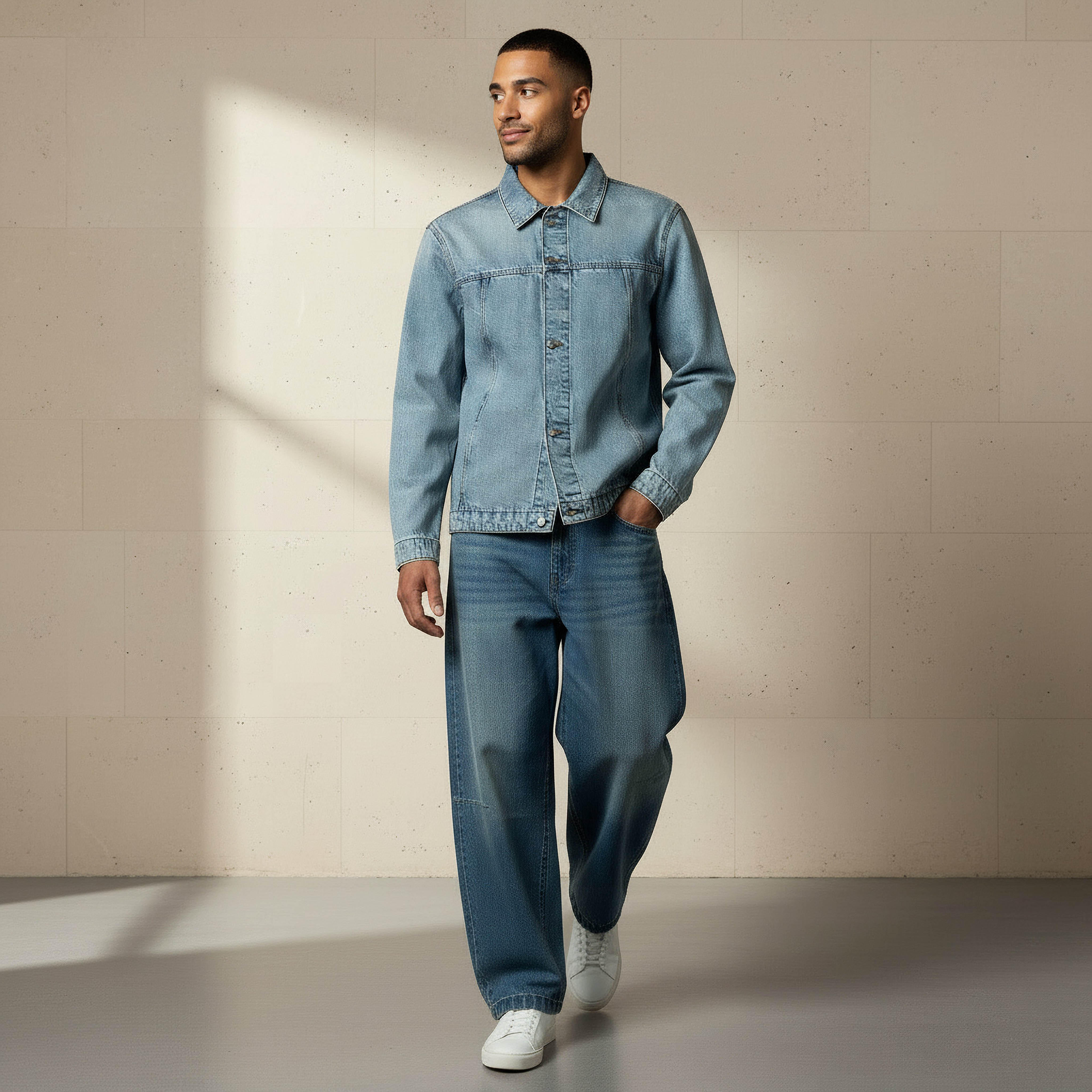 جاكيت تراكر دينم رجالي بقصة عادية من لي كوبر-men-clothing-jacketsandblazers-jackets-image-5