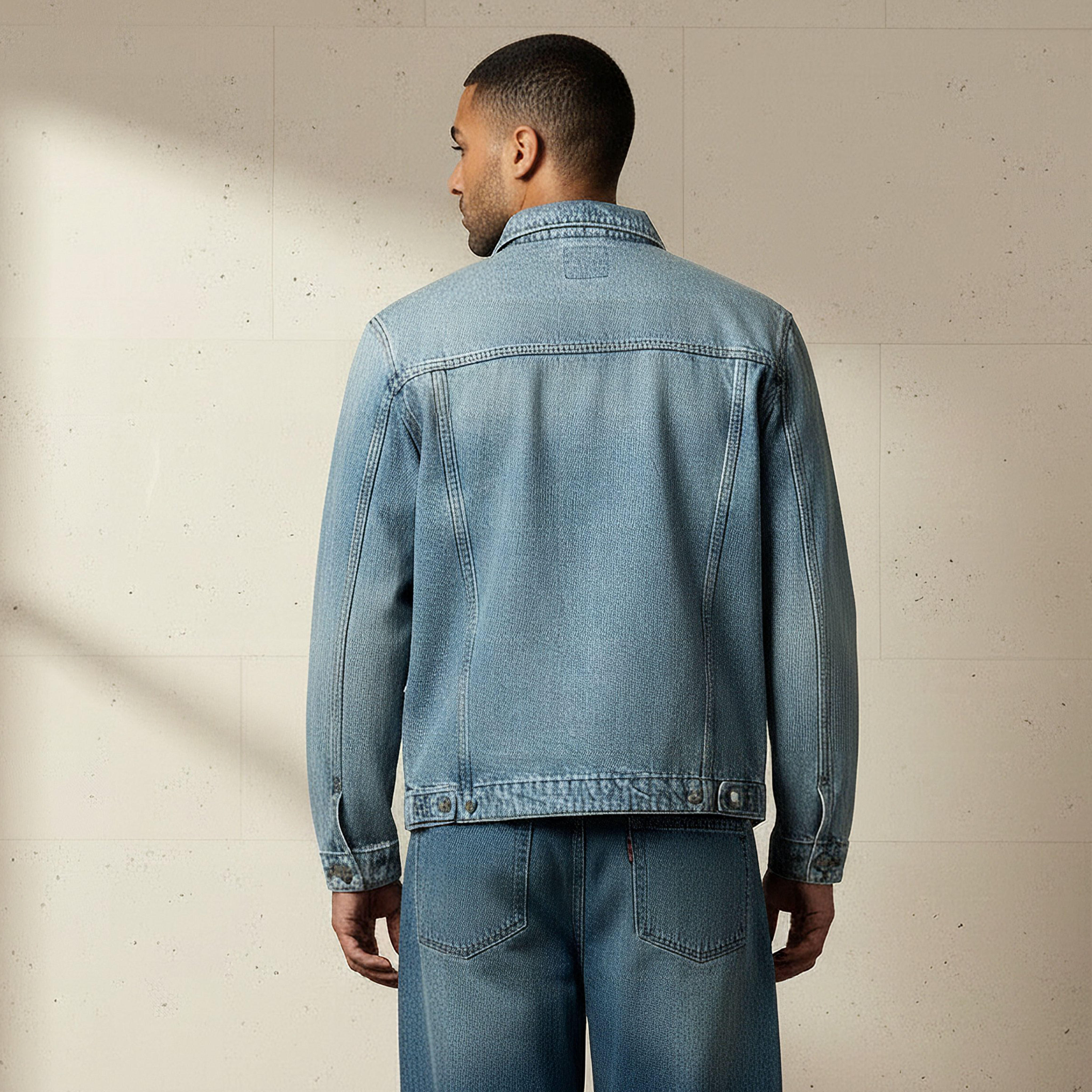 جاكيت تراكر دينم رجالي بقصة عادية من لي كوبر-men-clothing-jacketsandblazers-jackets-image-4