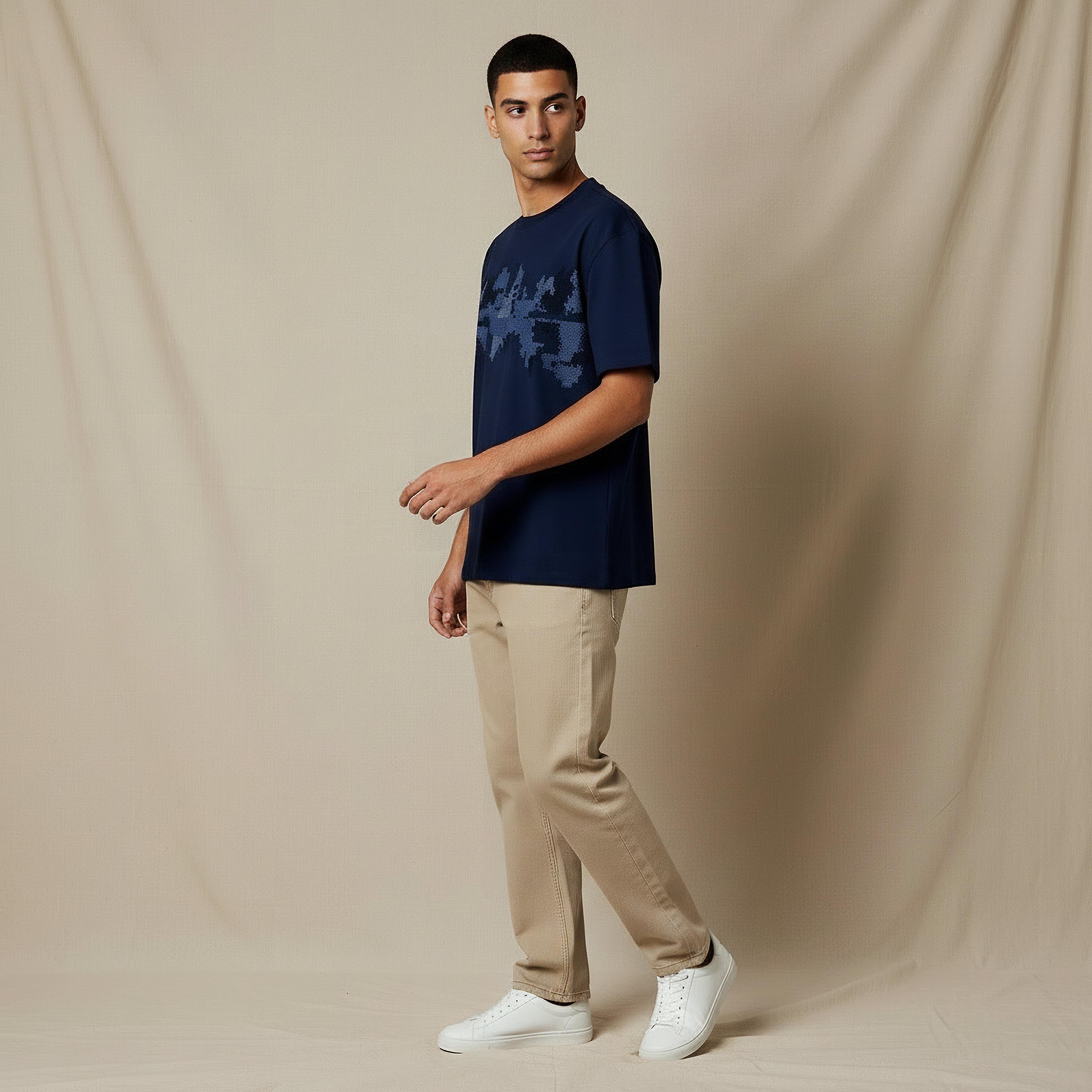 Lee Cooper Men Regular Fit Crew Neck Short Sleeve Embroidered T-shirt-men-clothing-tshirtsandpolos-tshirts-image-5