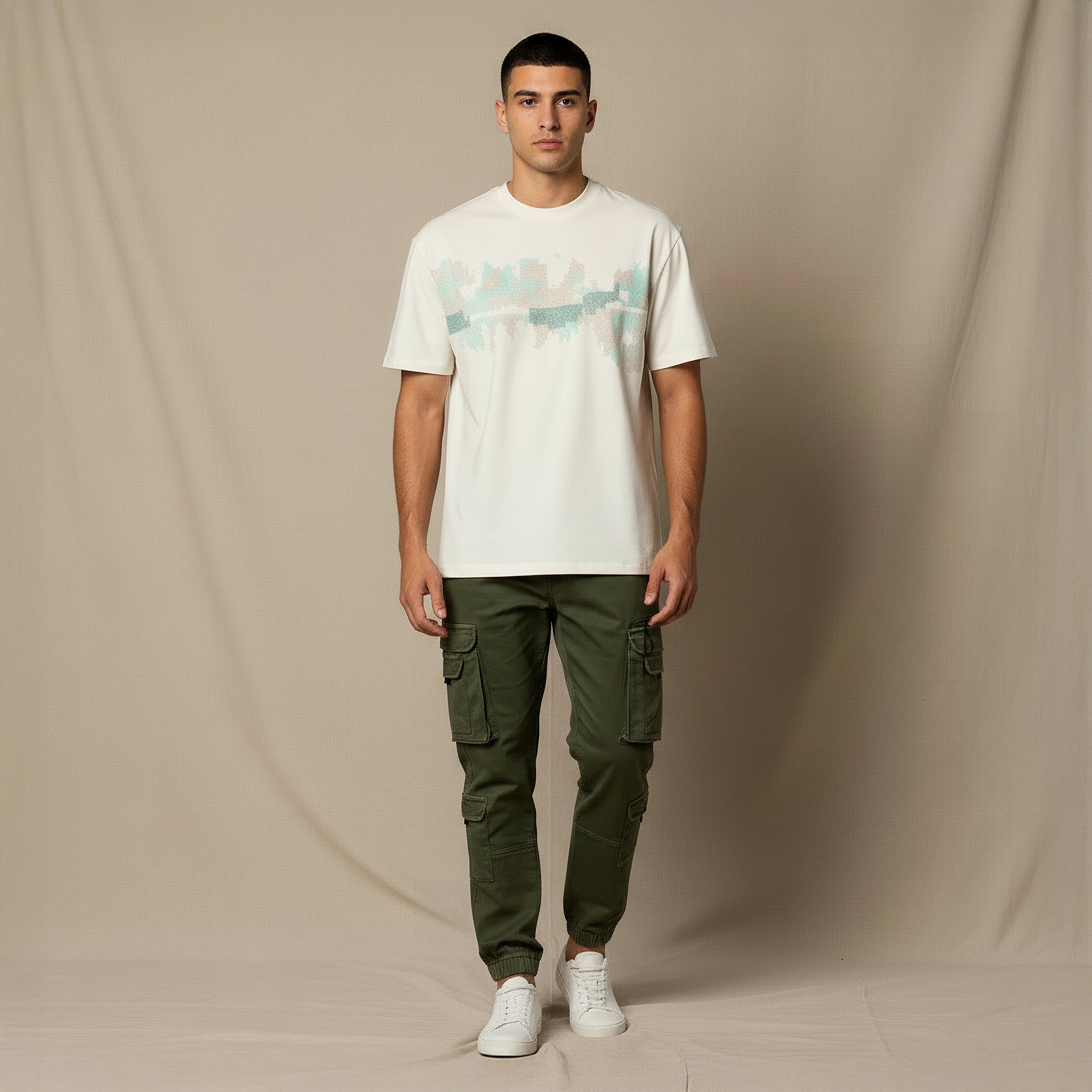 Lee Cooper Men Regular Fit Crew Neck Short Sleeve Embroidered T-shirt-men-clothing-tshirtsandpolos-tshirts-image-2