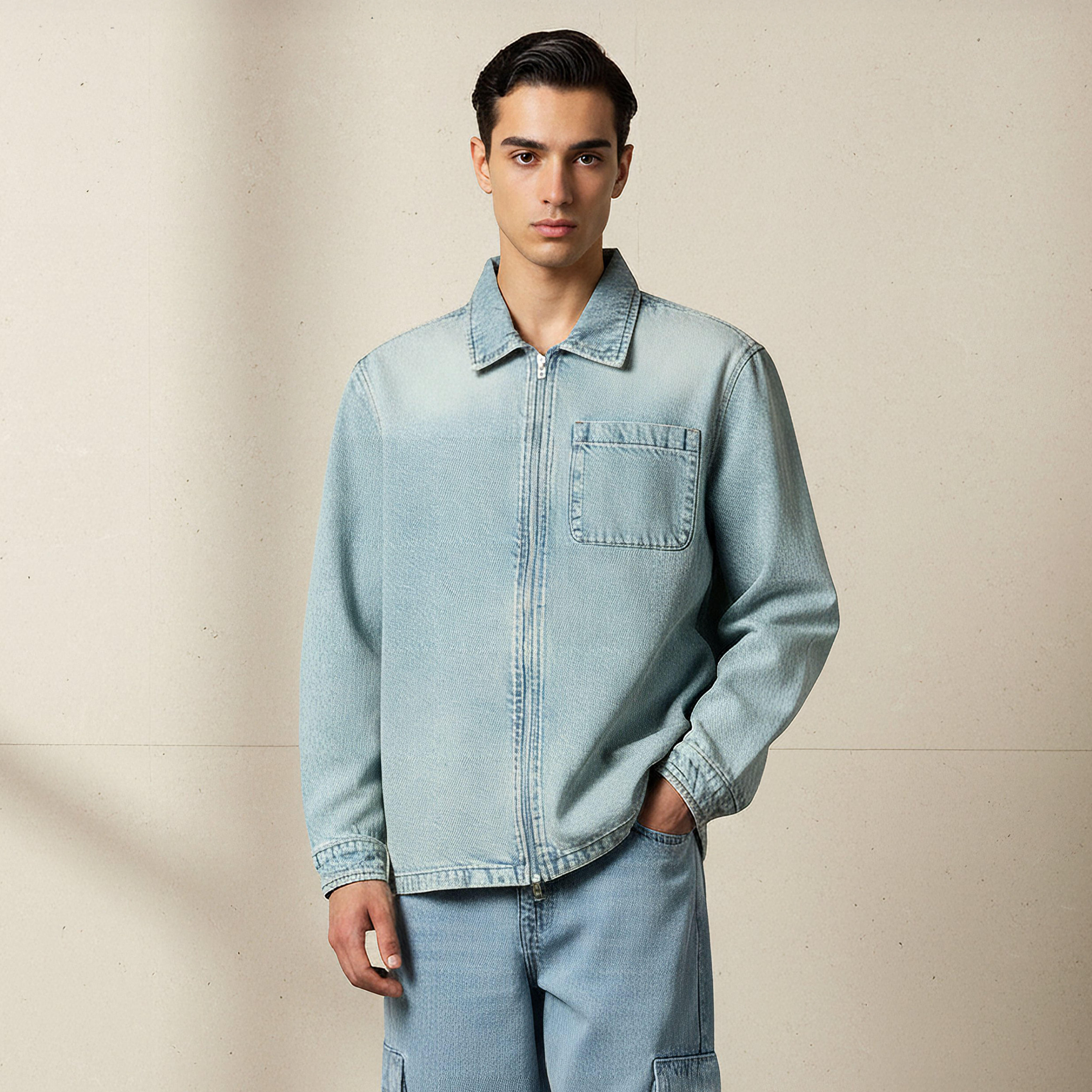 شاكيت رجالي بسحاب إغلاق وقصة عادية من لي كوبر-men-clothing-jacketsandblazers-jackets-image-6