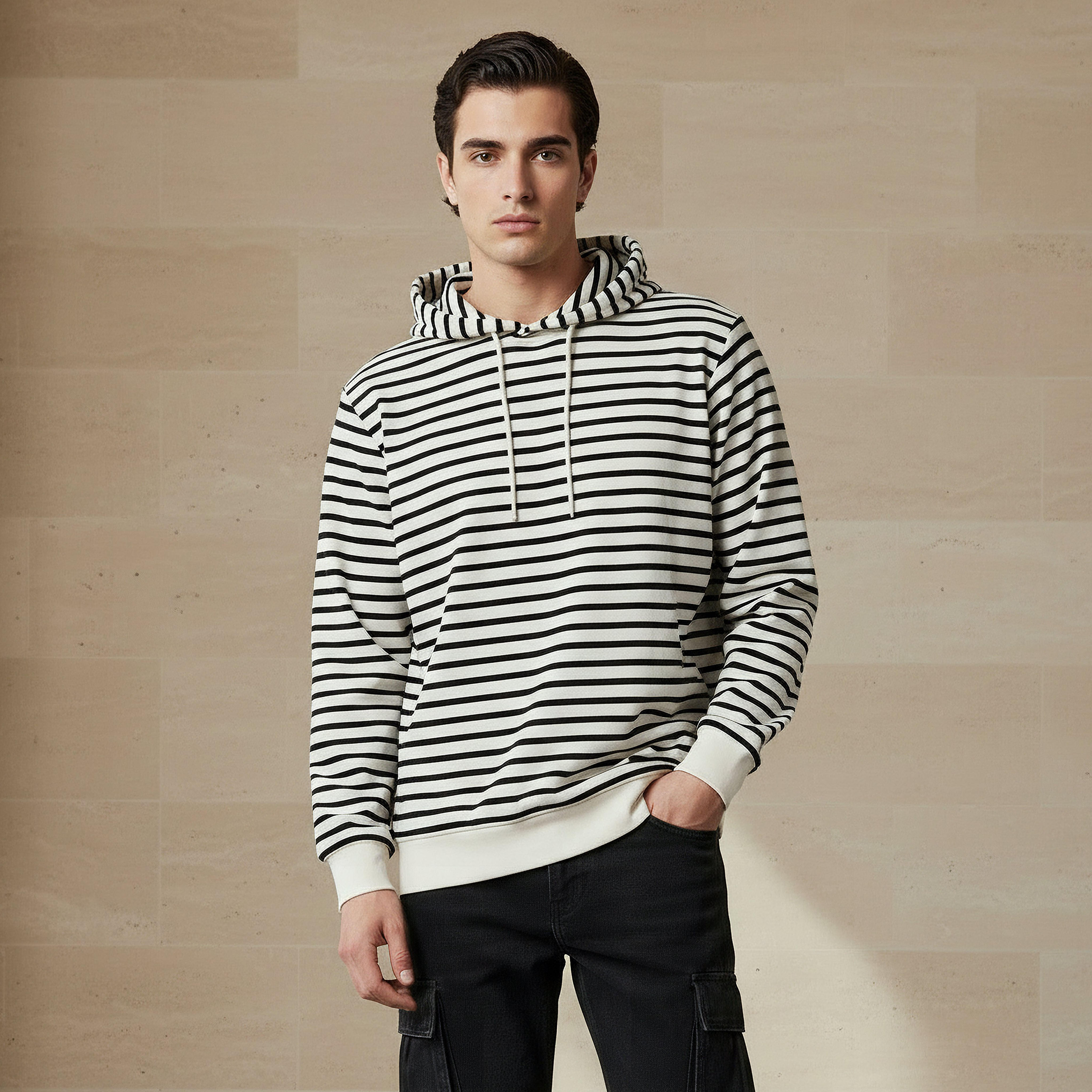 Lee Cooper Men Striped Hoodie-men-winterwear-hoodiesandsweatshirts-image-1