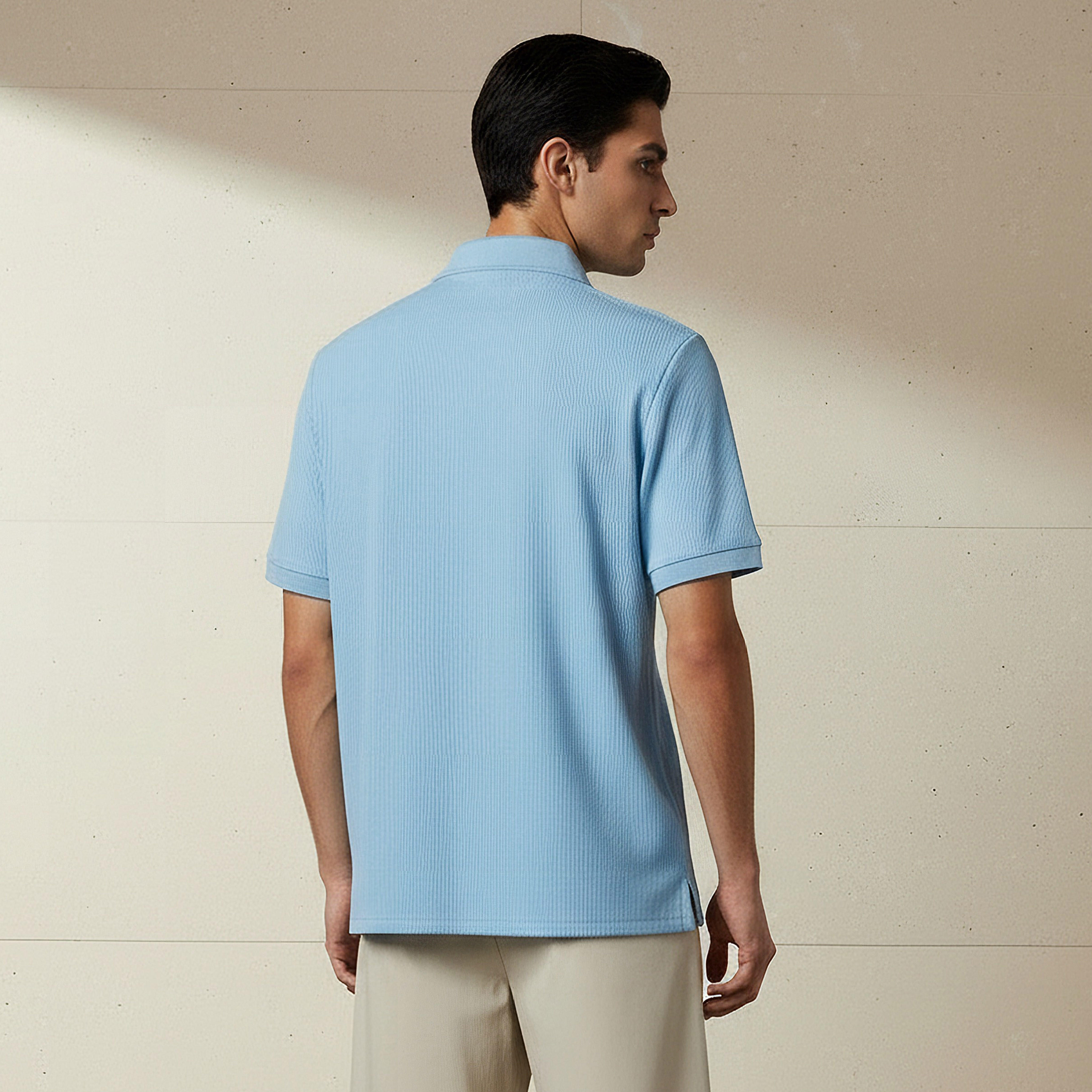 Lee Cooper Men Regular Fit Collared Neck Short Sleeve Ribbed Polo T-shirt-men-clothing-tshirtsandpolos-tshirts-image-3