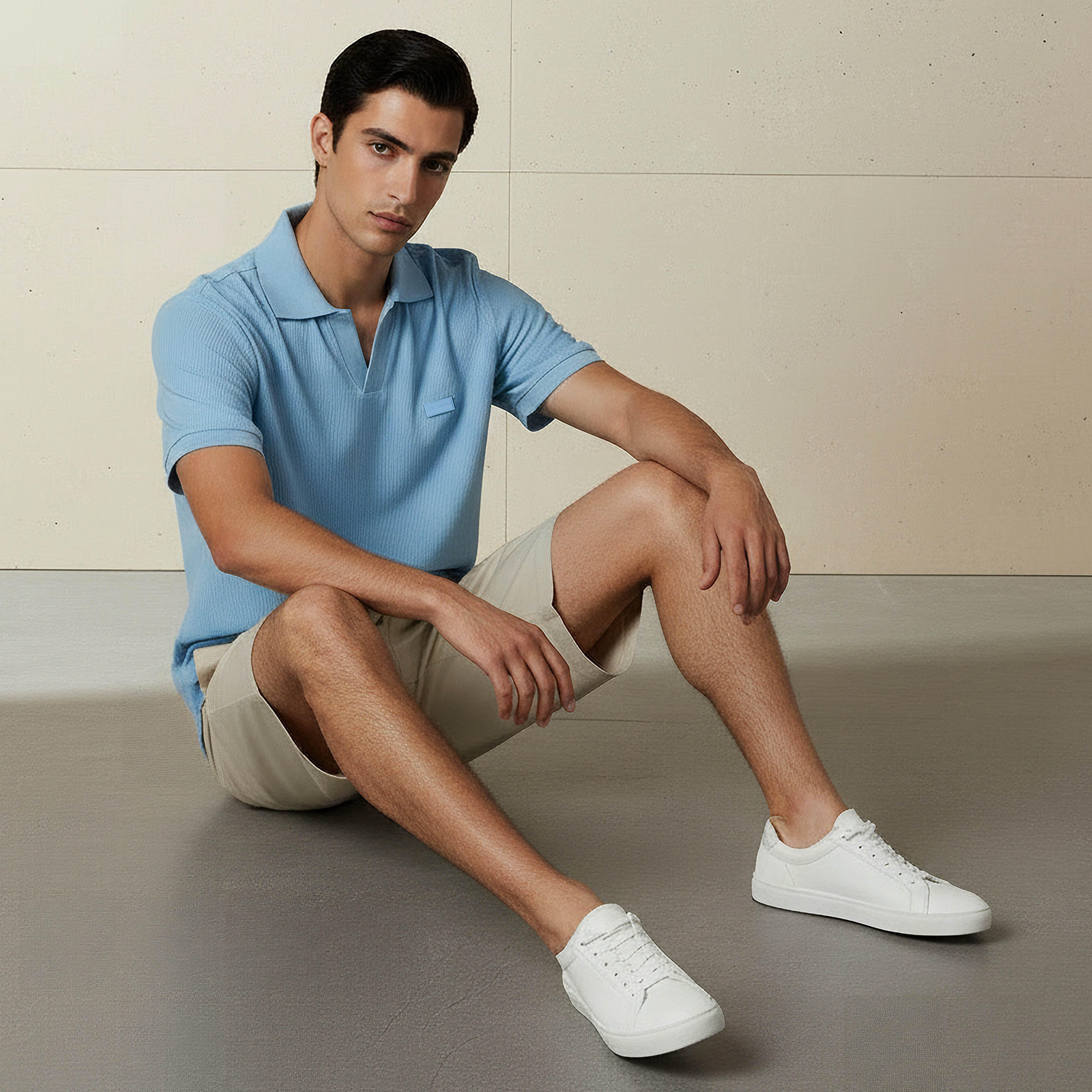 Lee Cooper Men Regular Fit Collared Neck Short Sleeve Ribbed Polo T-shirt-men-clothing-tshirtsandpolos-tshirts-image-5