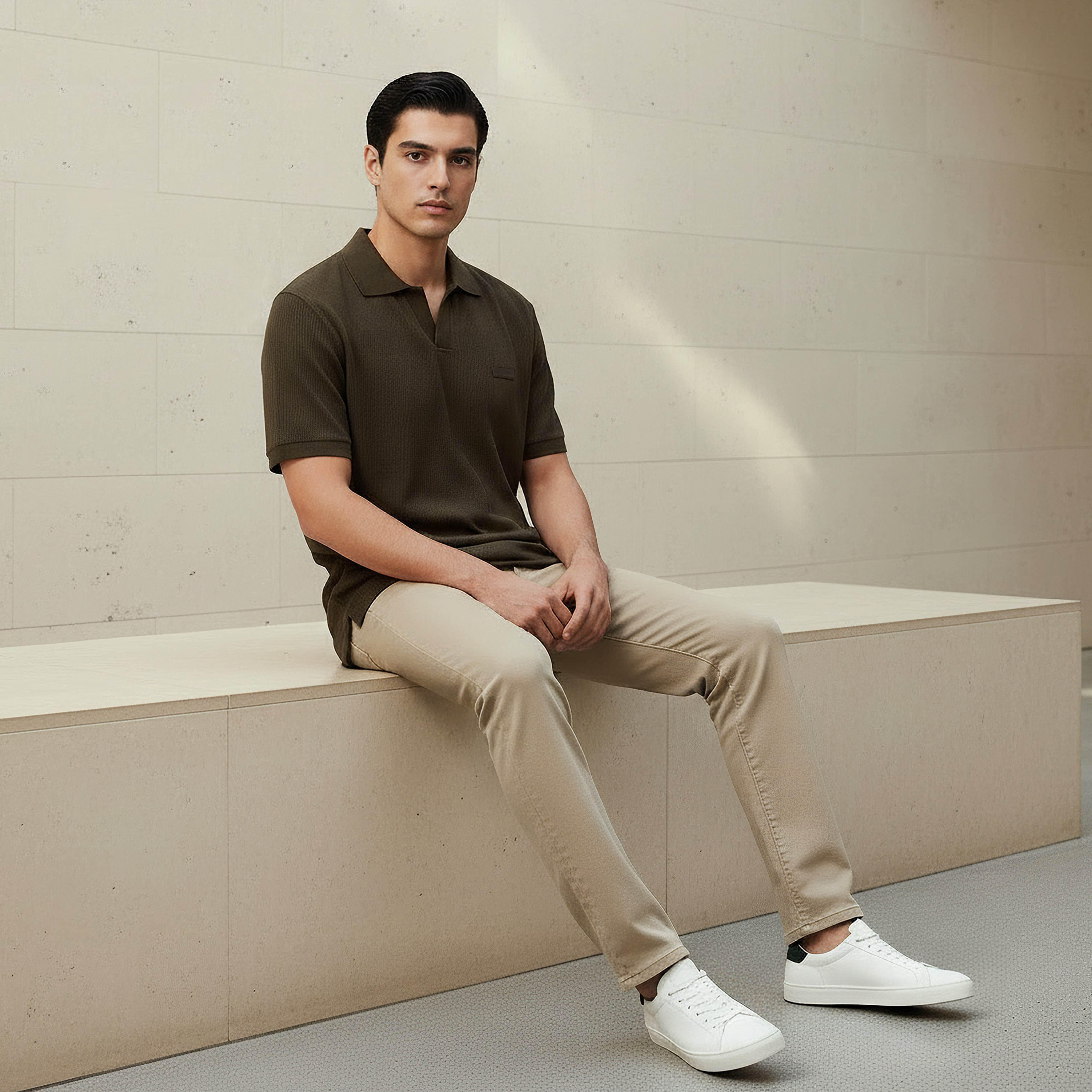 Lee Cooper Men Regular Fit Collared Neck Short Sleeve Ribbed Polo T-shirt-men-clothing-tshirtsandpolos-tshirts-image-5