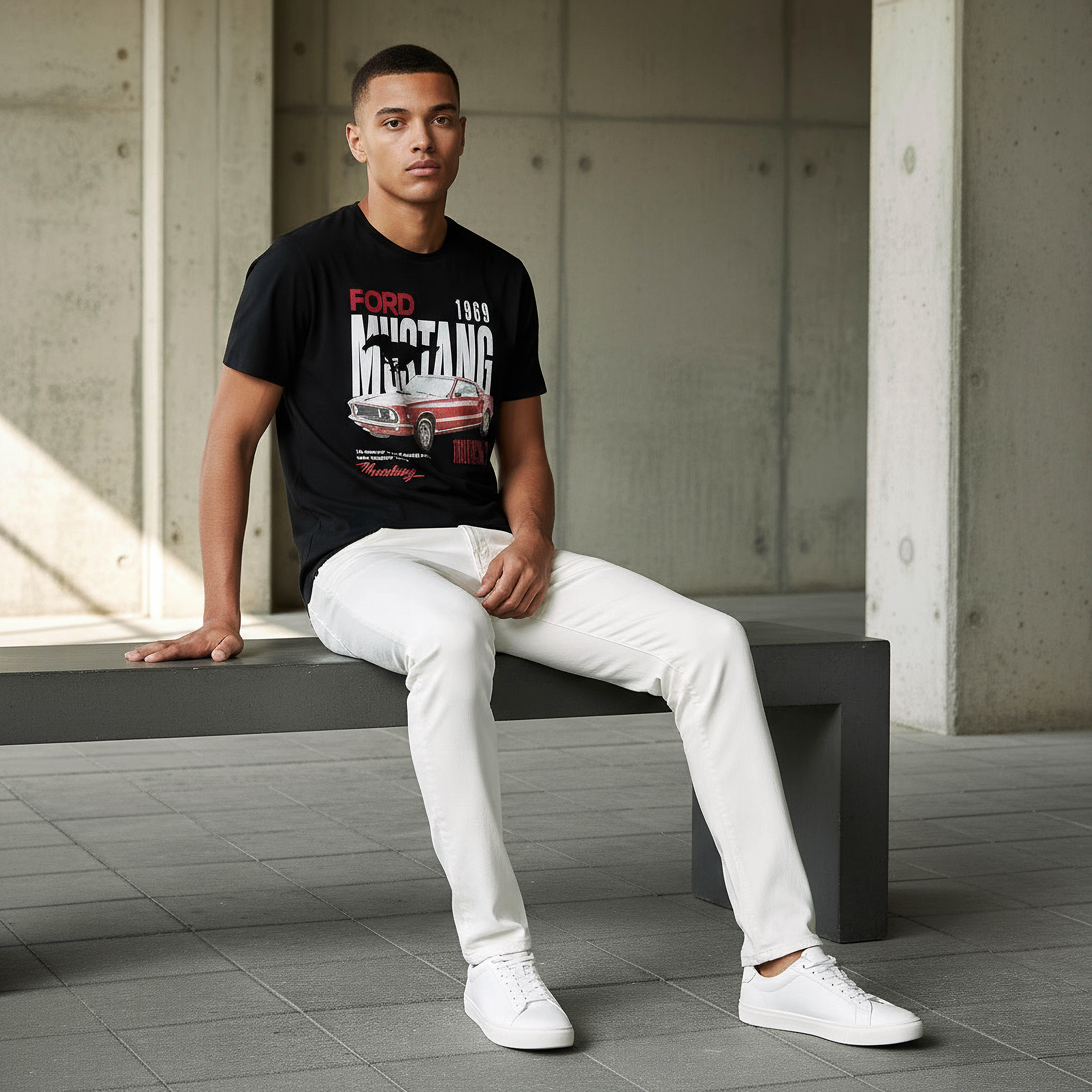 بنطلون جينز بخصر مرن وقصة سليم للرجال من لي كوبر-men-clothing-bottoms-jeans-image-2