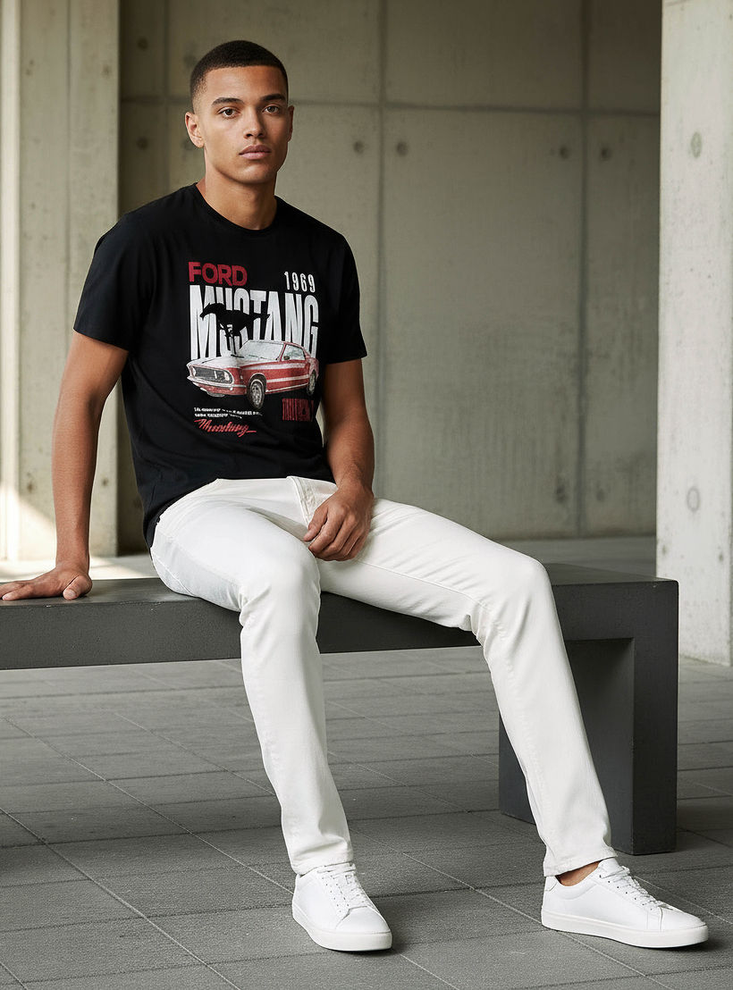 بنطلون جينز بخصر مرن وقصة سليم للرجال من لي كوبر-men-clothing-bottoms-jeans-image-2
