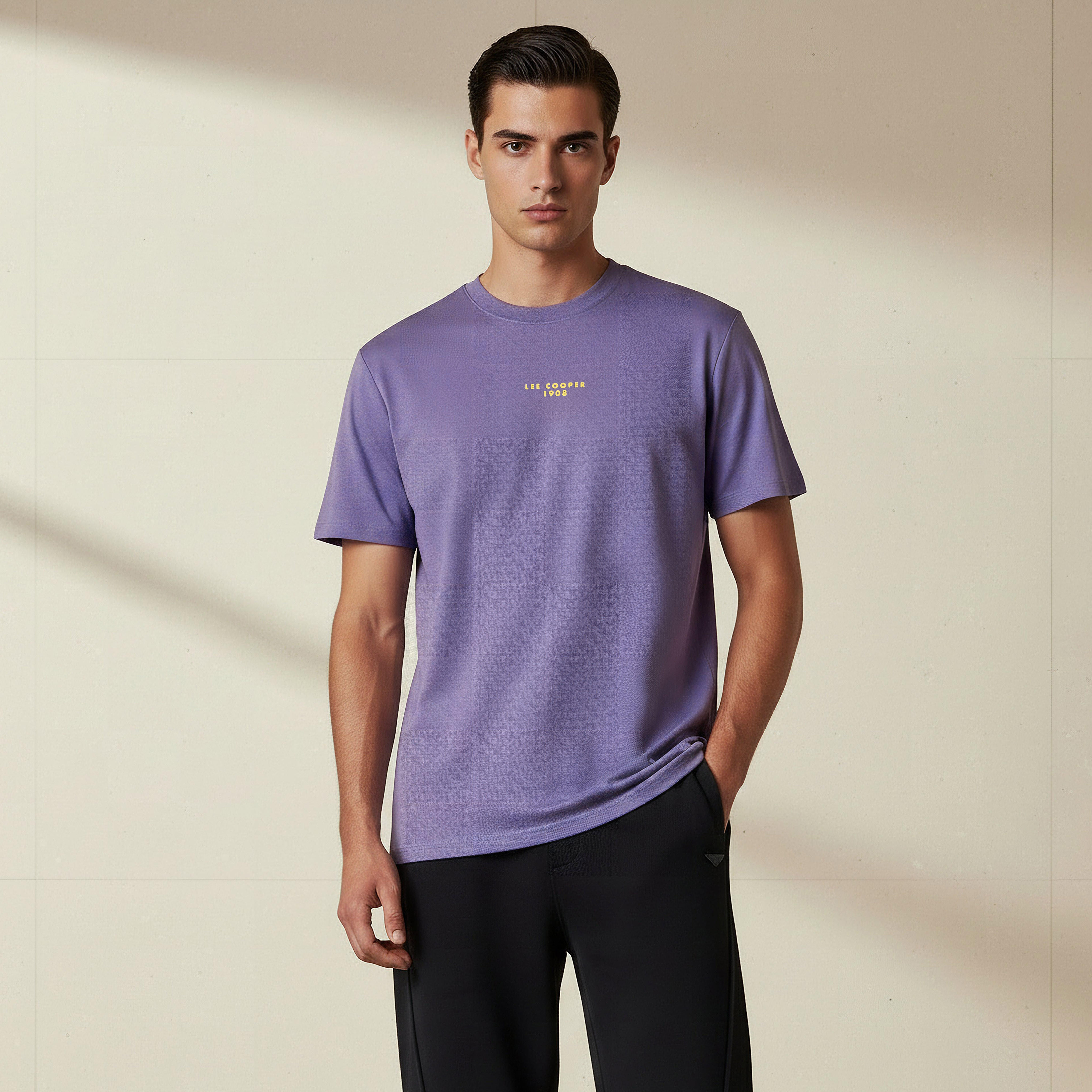 Lee Cooper Men Regular Fit Crew Neck Short Sleeve Printed T-shirt-men-clothing-tshirtsandpolos-tshirts-image-1