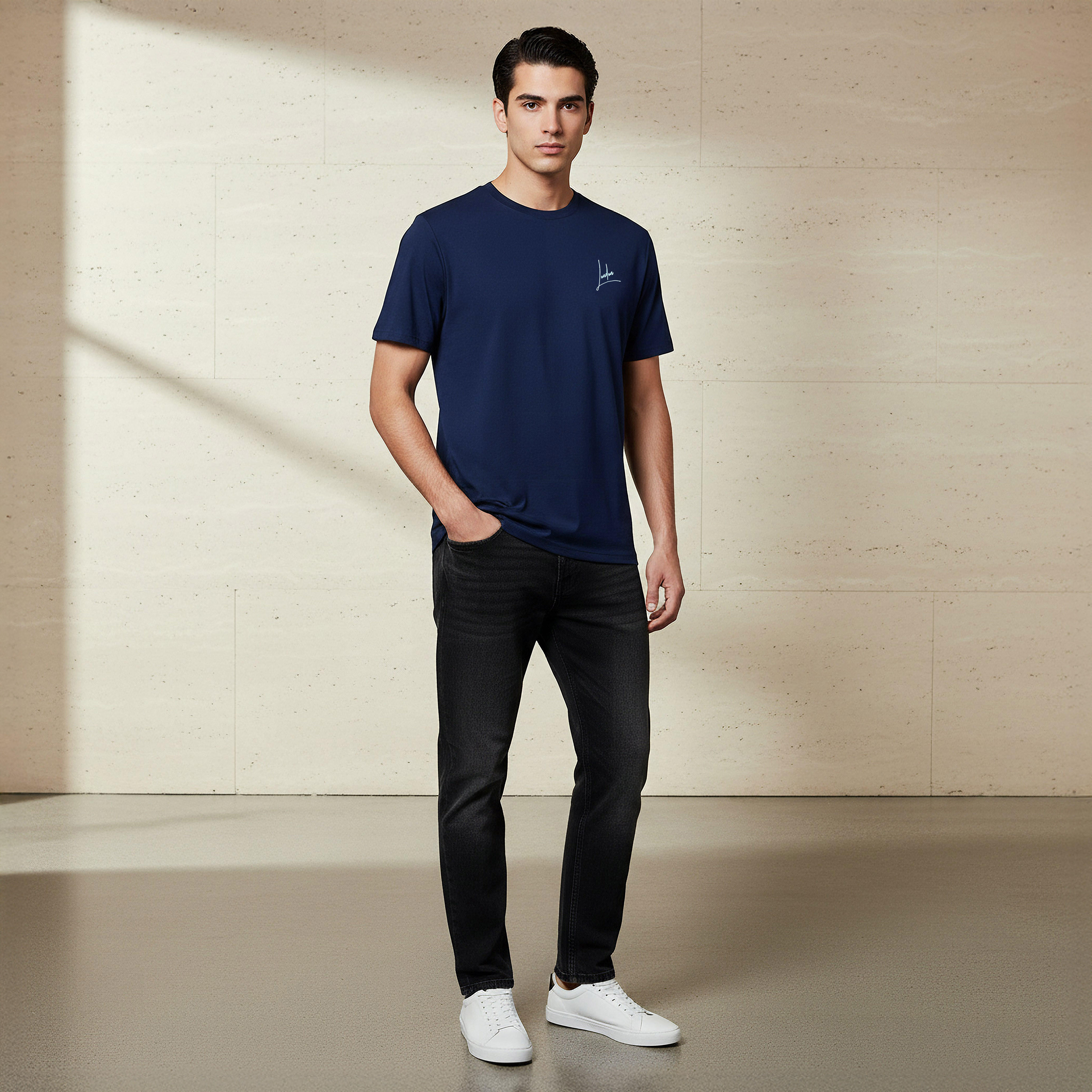 Lee Cooper Men Regular Fit Crew Neck Short Sleeve Printed T-shirt-men-clothing-tshirtsandpolos-tshirts-image-2