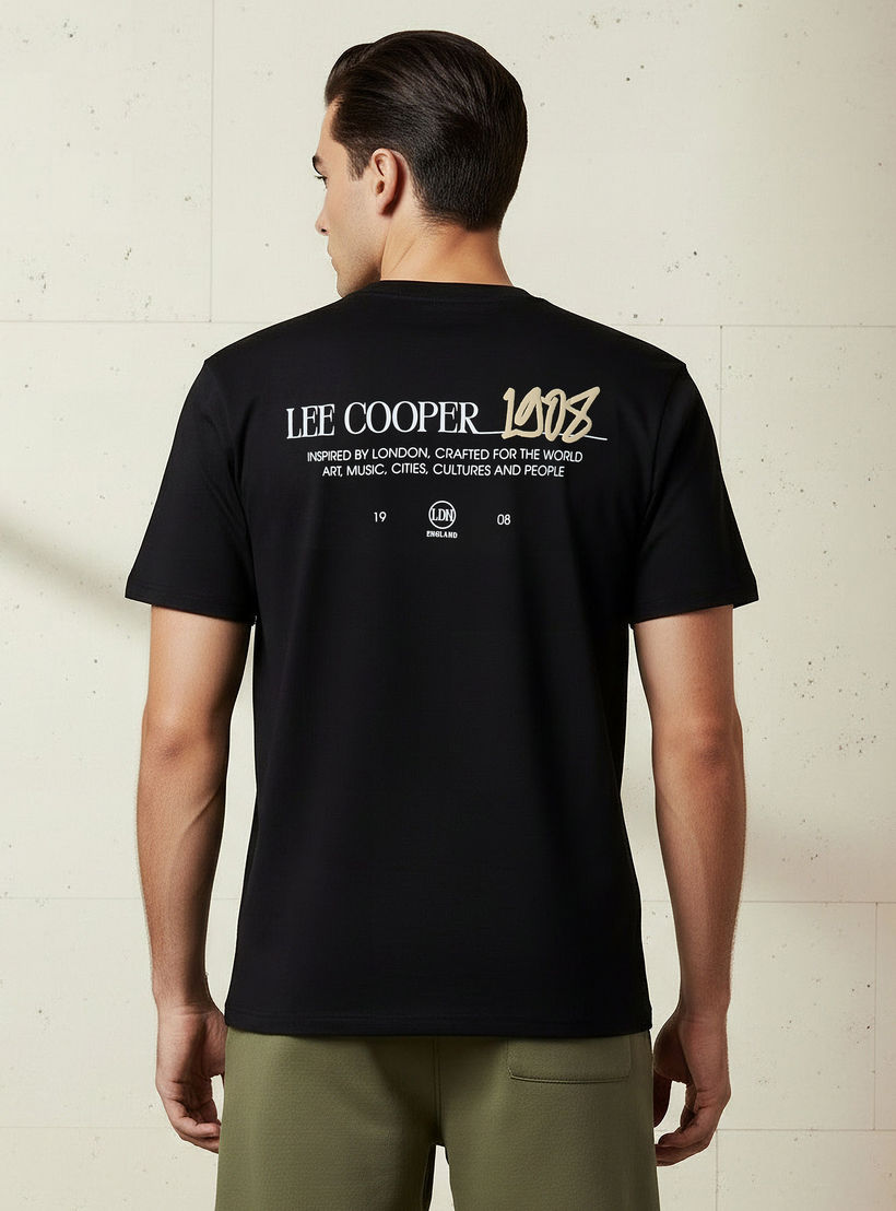 Lee Cooper Men Regular Fit Crew Neck Short Sleeve Printed T-shirt-men-clothing-tshirtsandpolos-tshirts-image-2