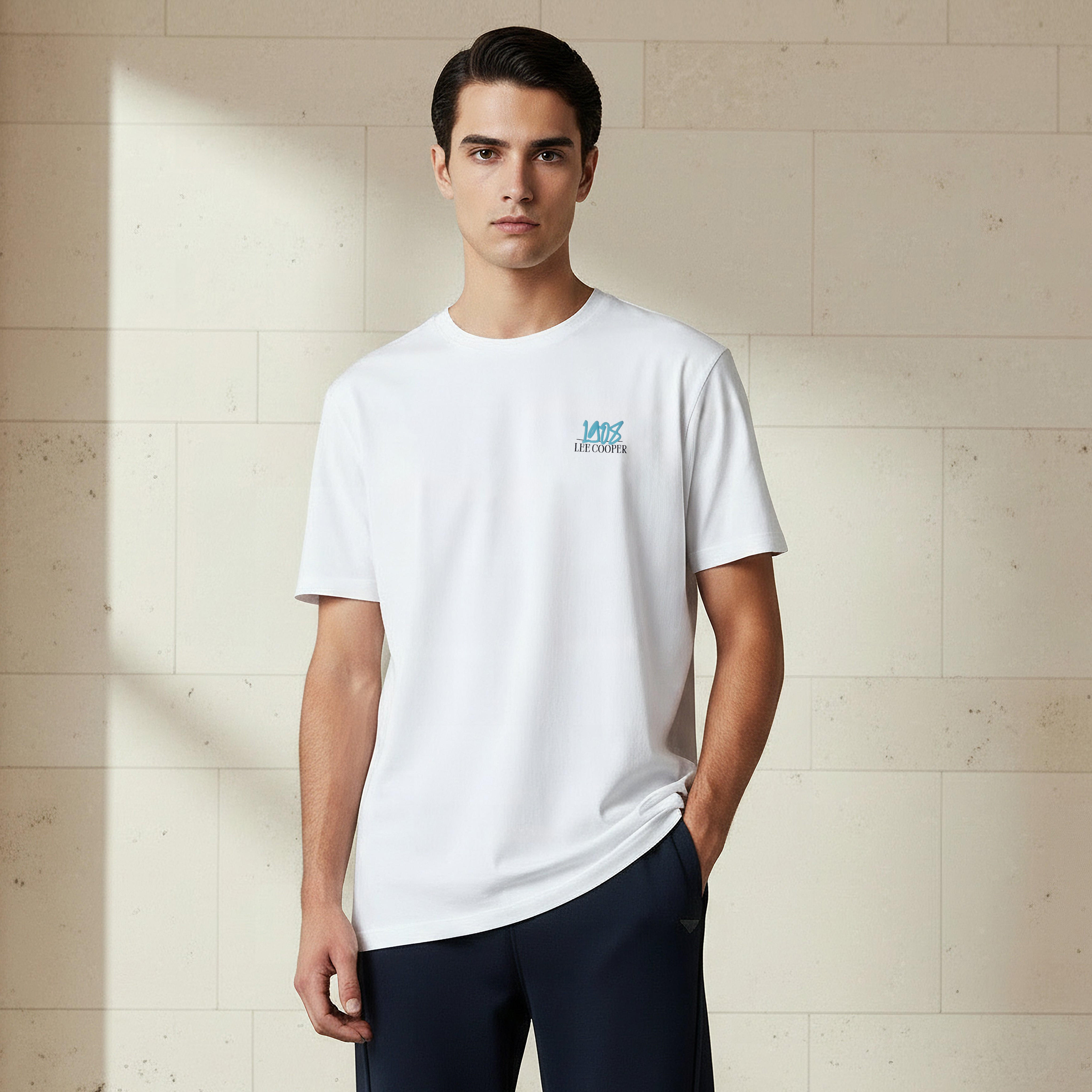 Lee Cooper Men Regular Fit Crew Neck Short Sleeve Printed T-shirt-men-clothing-tshirtsandpolos-tshirts-image-1