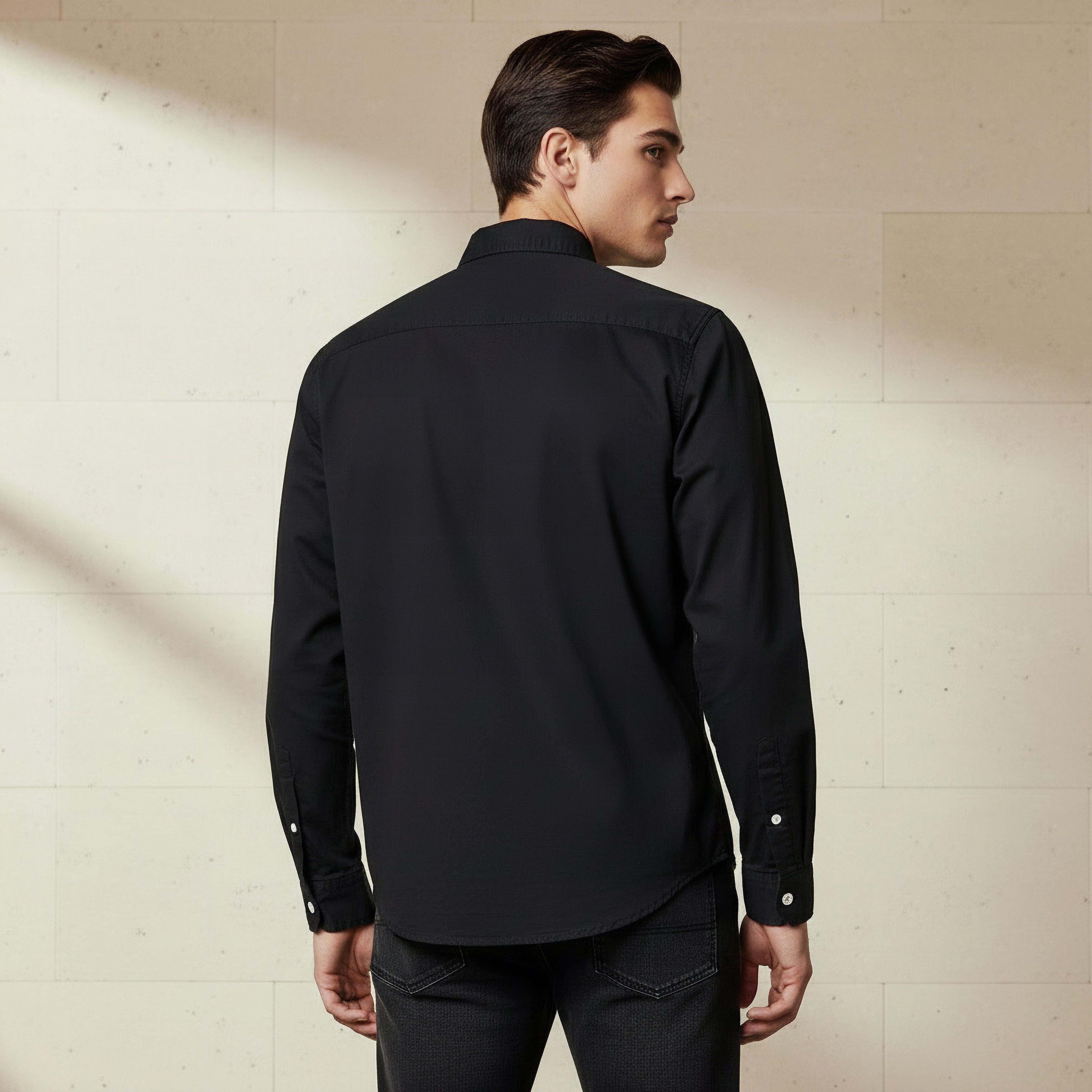 Lee Cooper Men Regular Fit Collared Long Sleeve Shirt-men-clothing-shirts-image-3