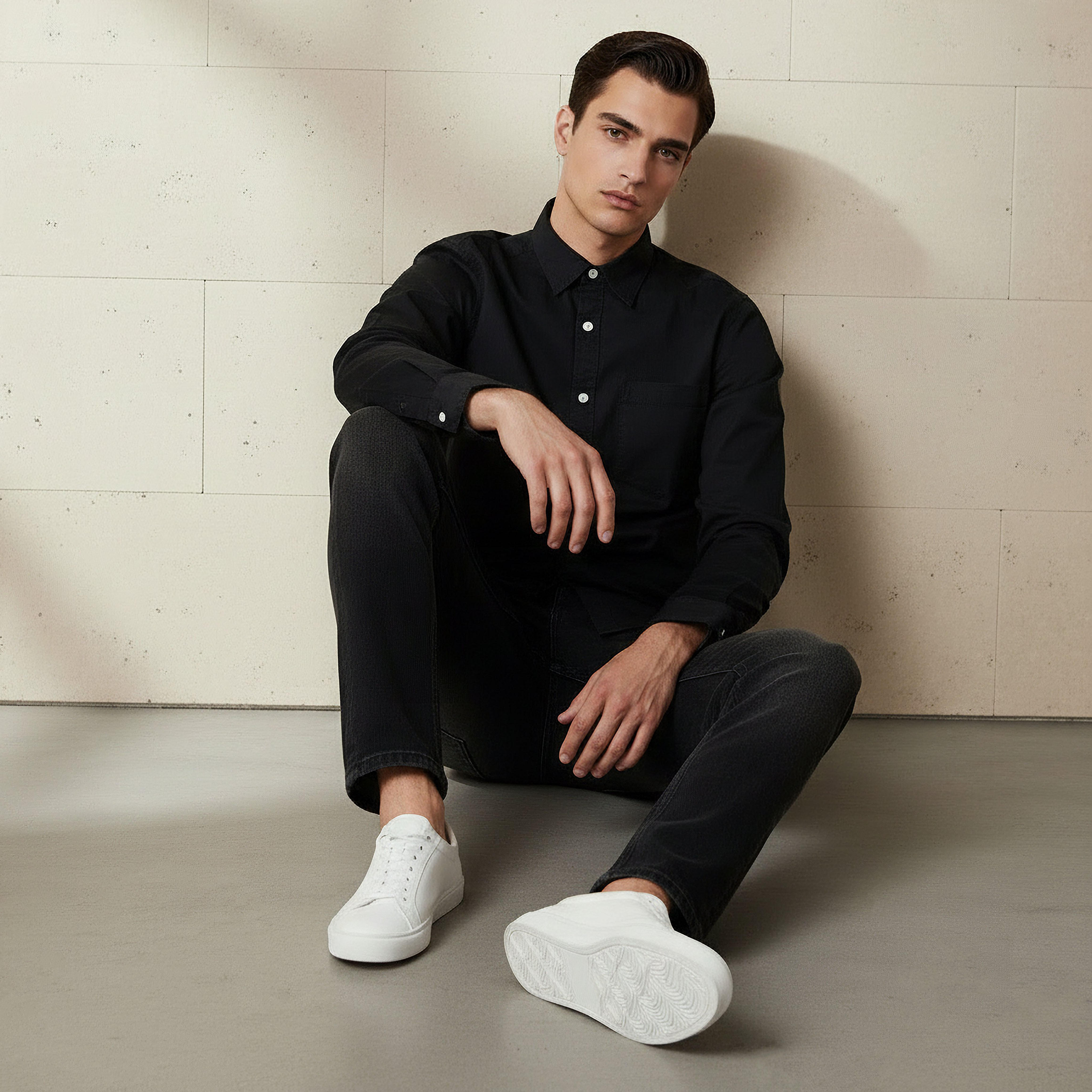 Lee Cooper Men Regular Fit Collared Long Sleeve Shirt-men-clothing-shirts-image-5