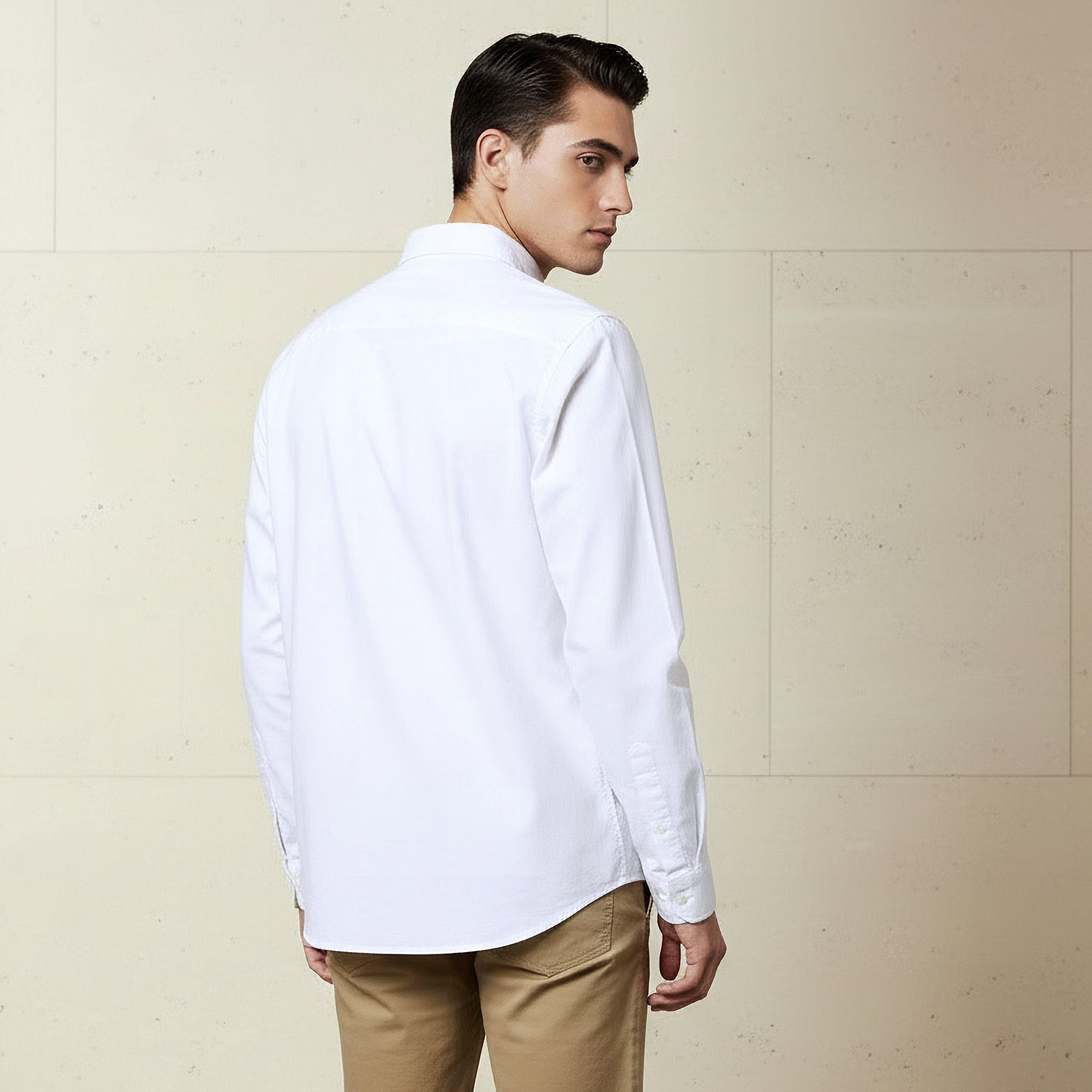 Lee Cooper Men Regular Fit Collared Long Sleeve Shirt-men-clothing-shirts-image-3
