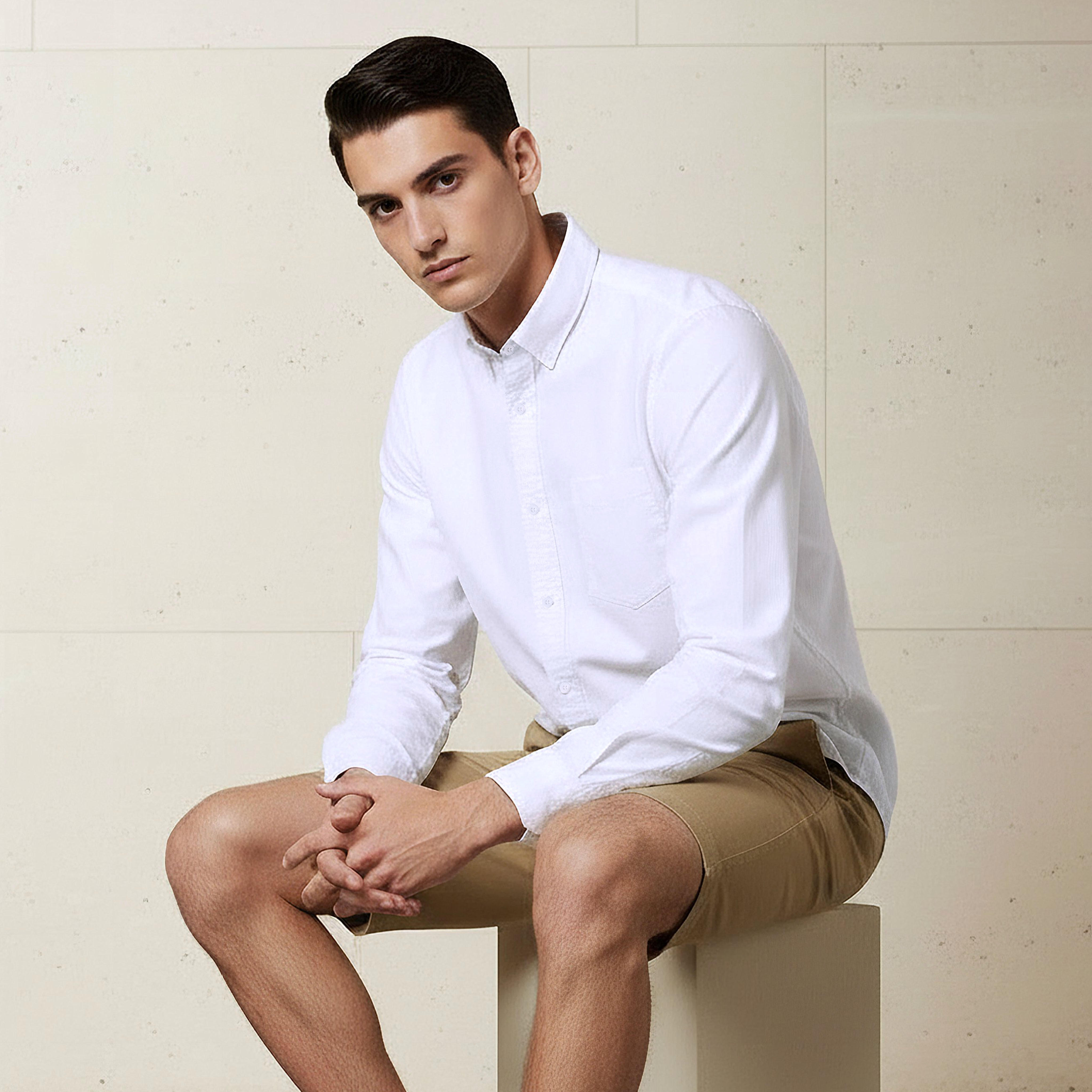 Lee Cooper Men Regular Fit Collared Long Sleeve Shirt-men-clothing-shirts-image-5