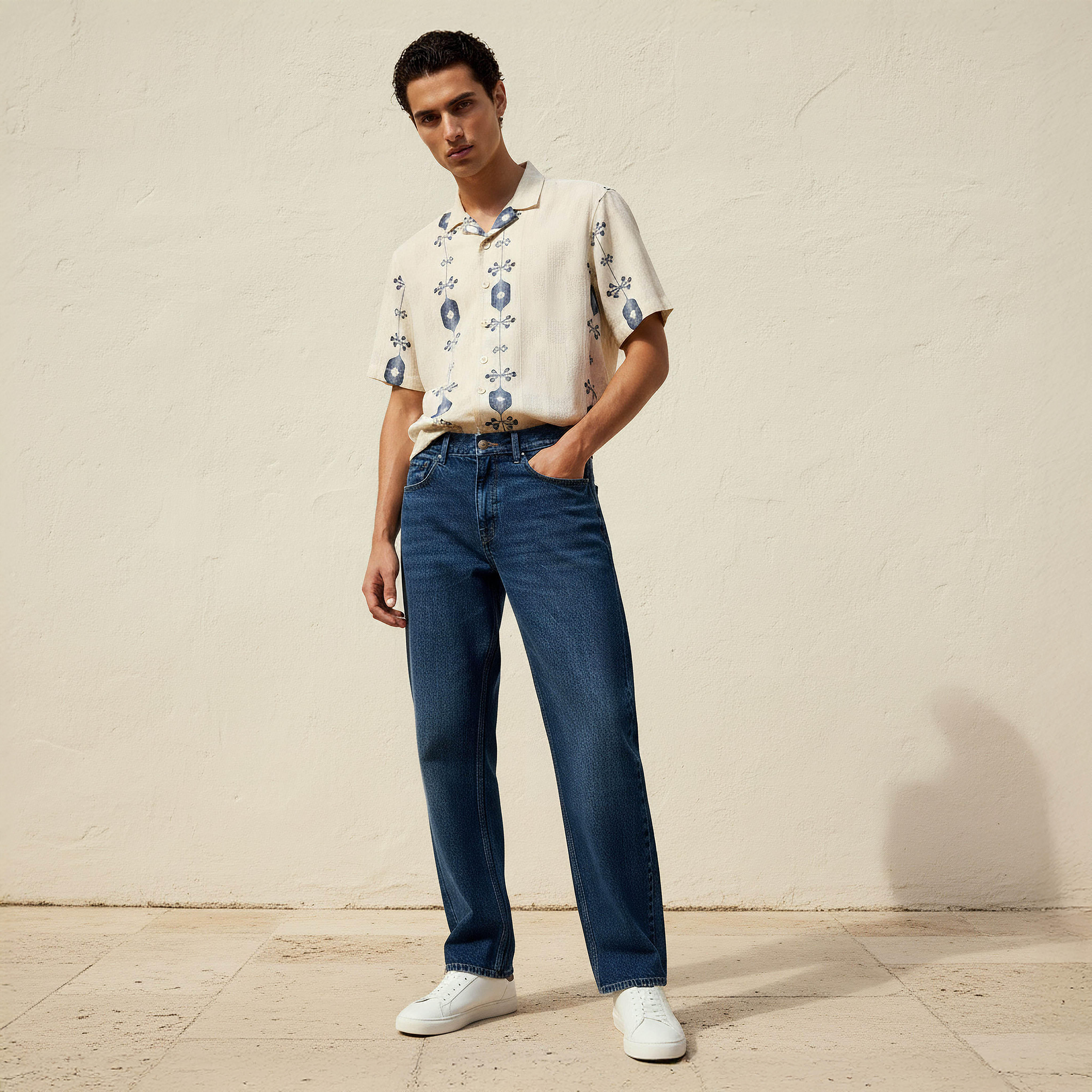 بنطلون جينز مستقيم بخصر متوسط الارتفاع للرجال من لي كوبر-men-clothing-bottoms-jeans-image-3