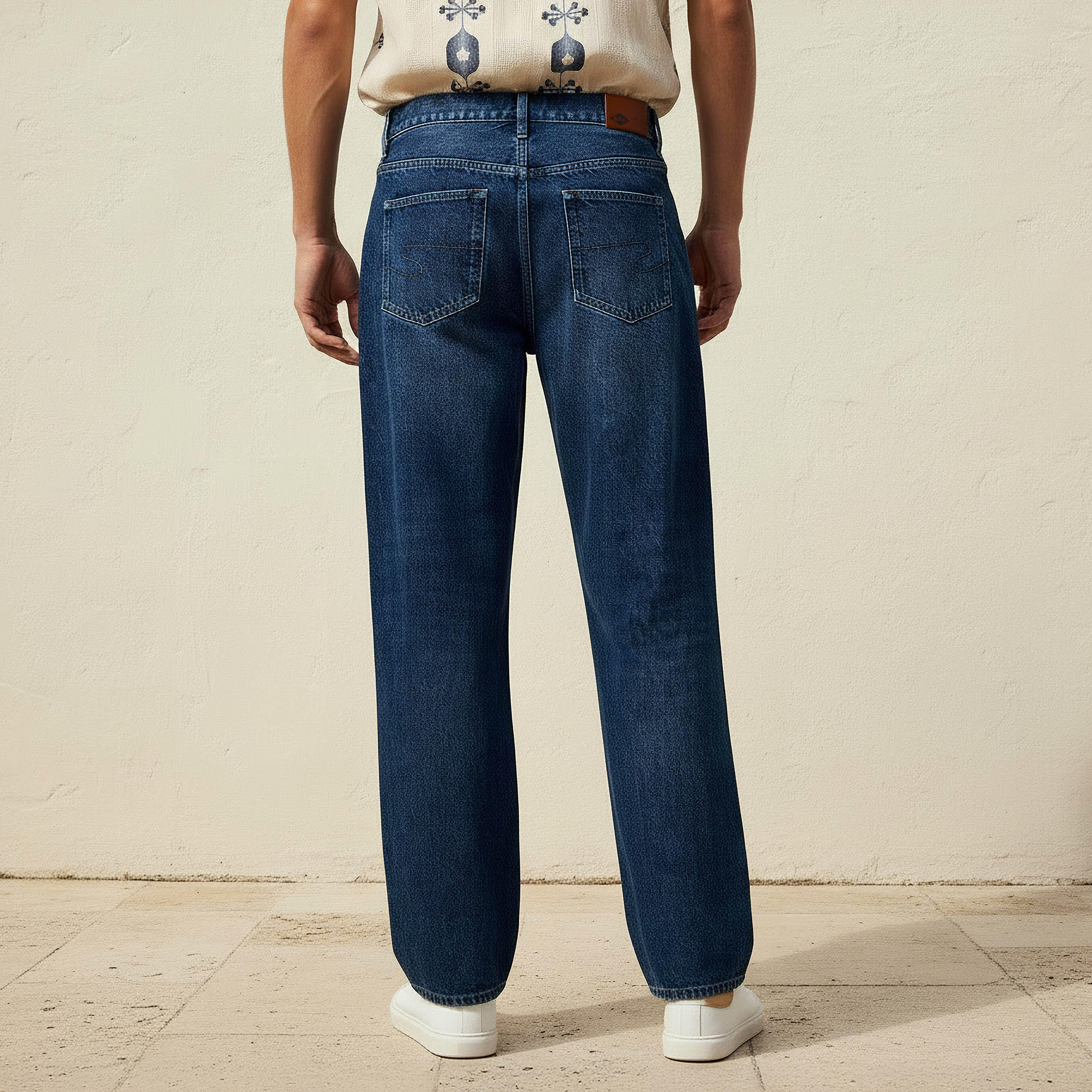 بنطلون جينز مستقيم بخصر متوسط الارتفاع للرجال من لي كوبر-men-clothing-bottoms-jeans-image-4