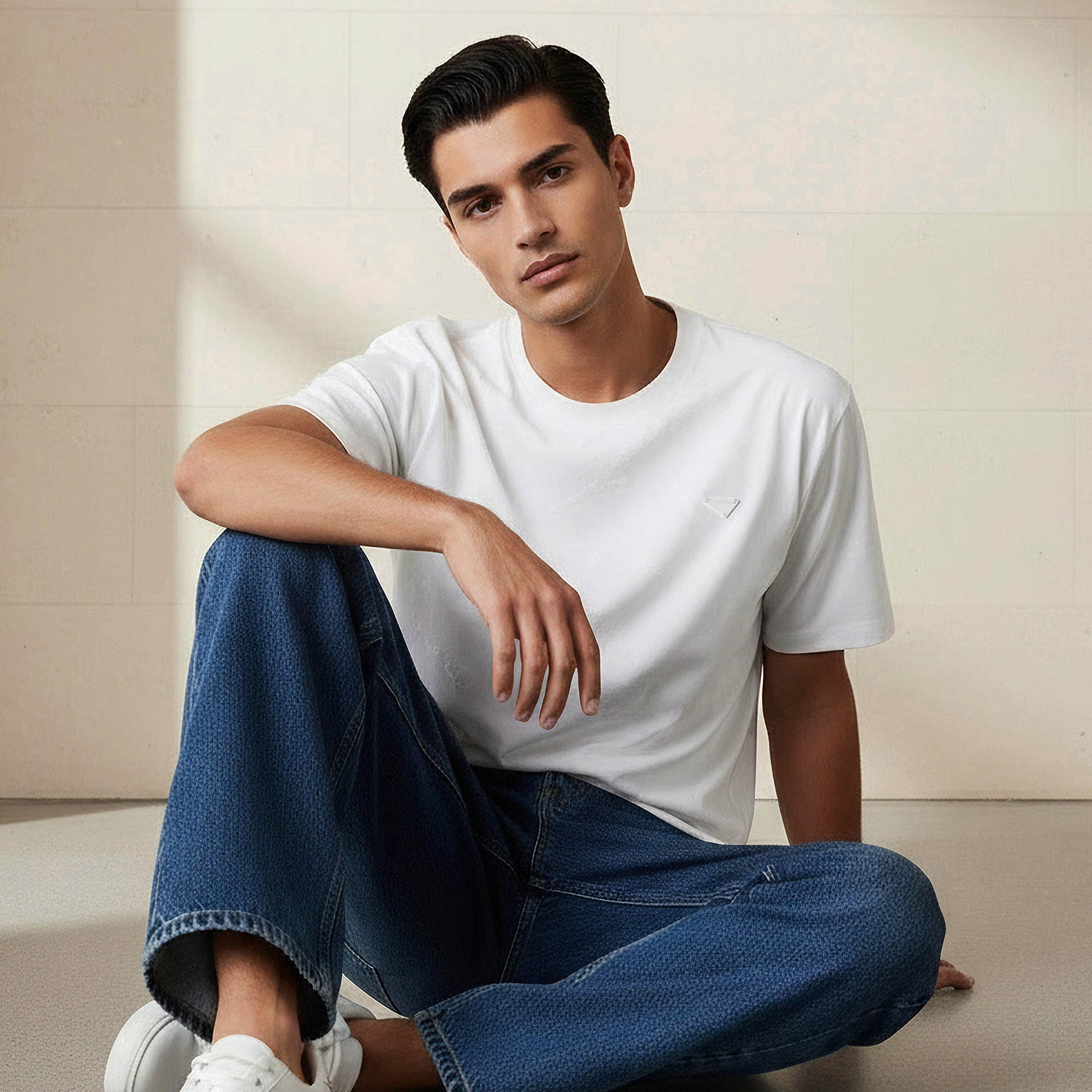 Lee Cooper Men Regular Fit Crew Neck Short Sleeves Jacquard T-shirt-men-clothing-tshirtsandpolos-tshirts-image-1