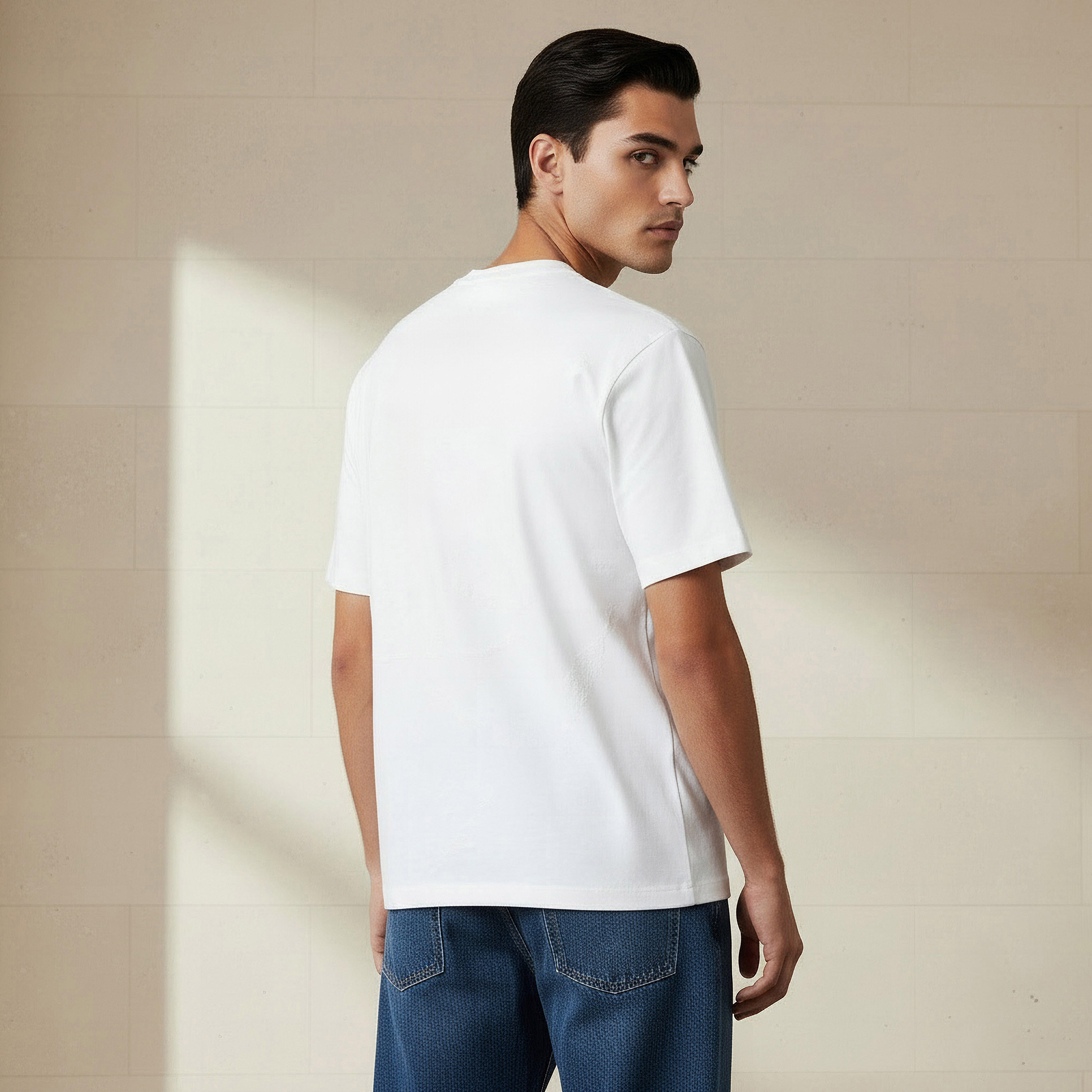 Lee Cooper Men Regular Fit Crew Neck Short Sleeves Jacquard T-shirt-men-clothing-tshirtsandpolos-tshirts-image-4