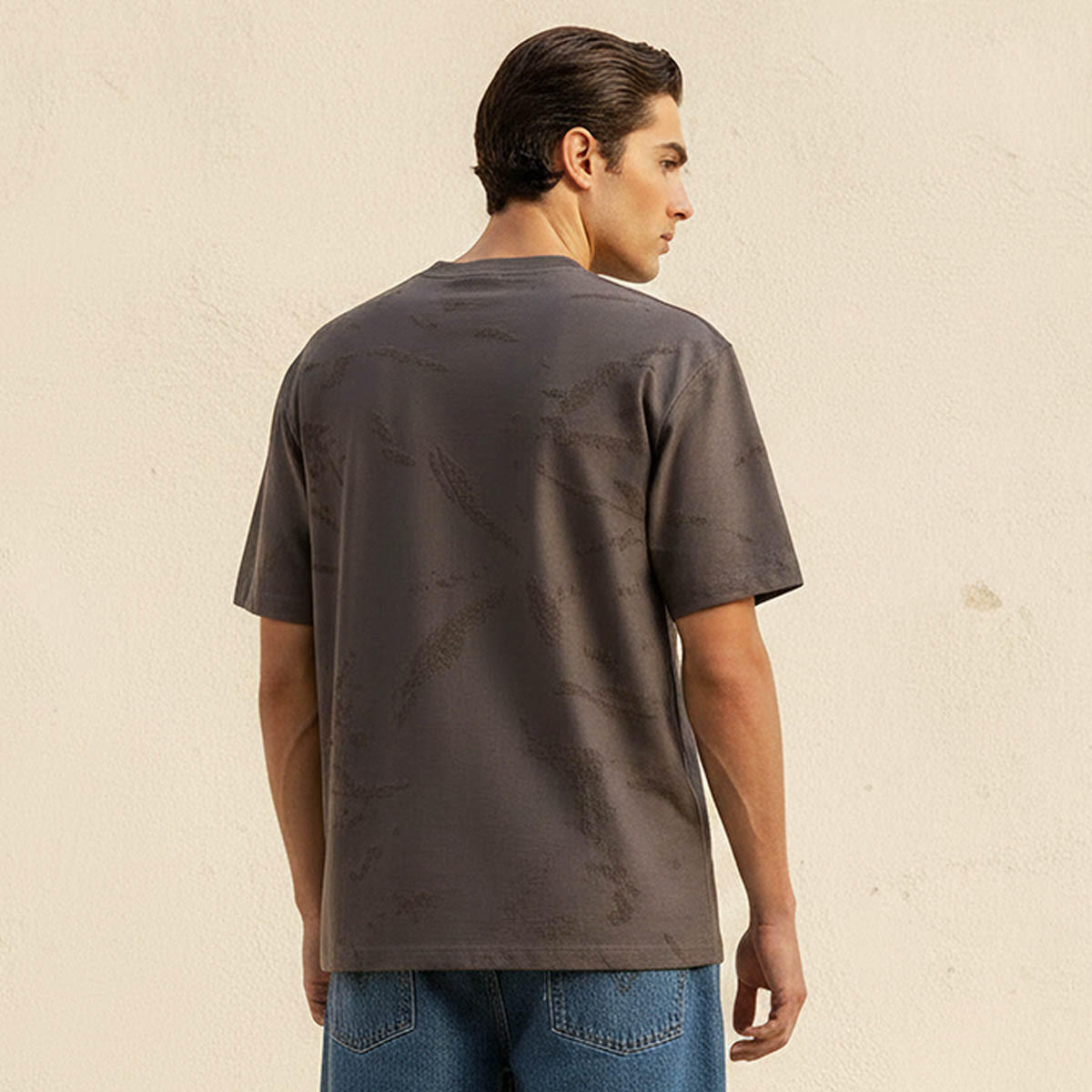 Lee Cooper Men Regular Fit Crew Neck Short Sleeves Jacquard T-shirt-men-clothing-tshirtsandpolos-tshirts-image-4