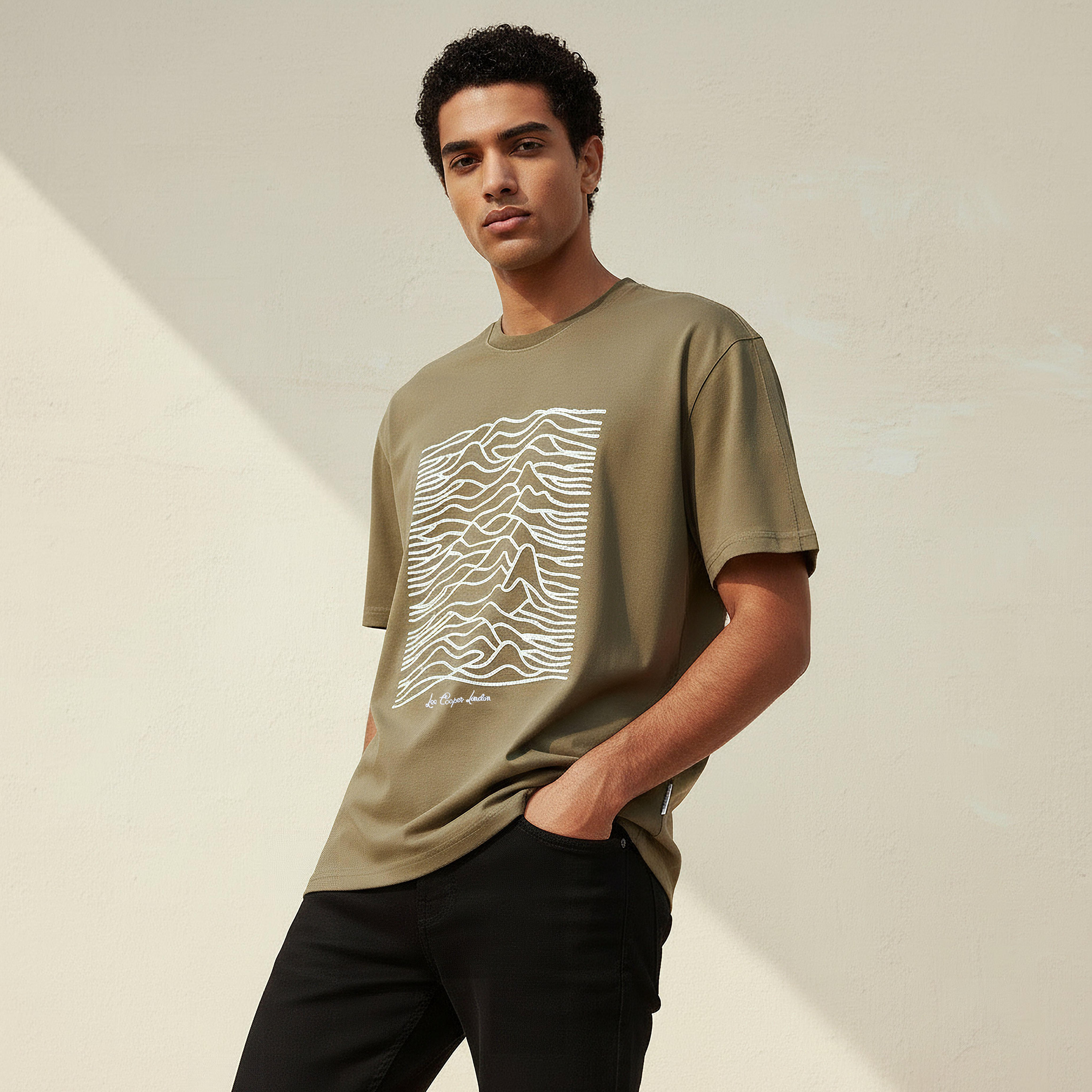 Lee Cooper Men Regular Fit Crew Neck Short Sleeves Embroidered T-shirt-men-clothing-tshirtsandpolos-tshirts-image-1