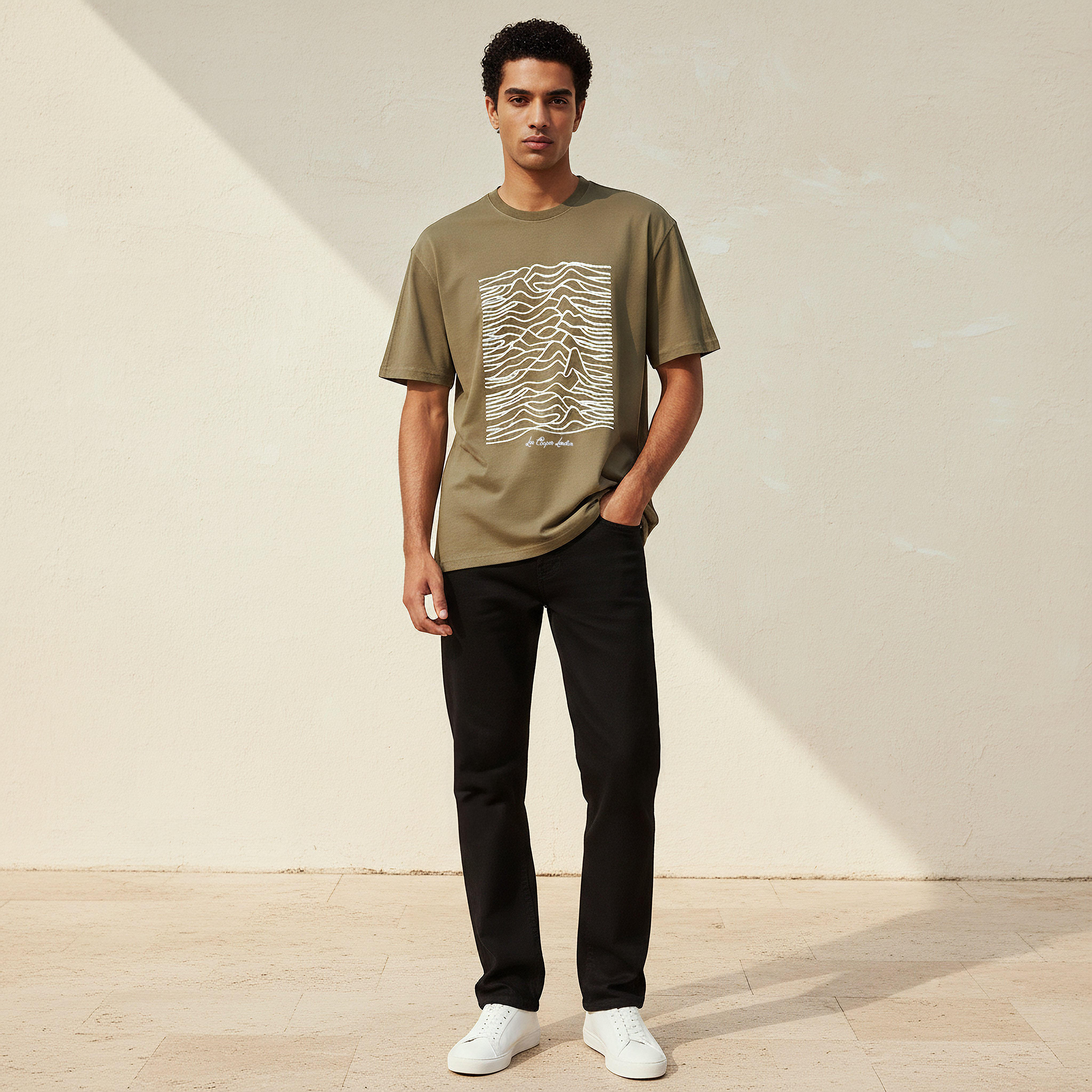 Lee Cooper Men Regular Fit Crew Neck Short Sleeves Embroidered T-shirt-men-clothing-tshirtsandpolos-tshirts-image-3