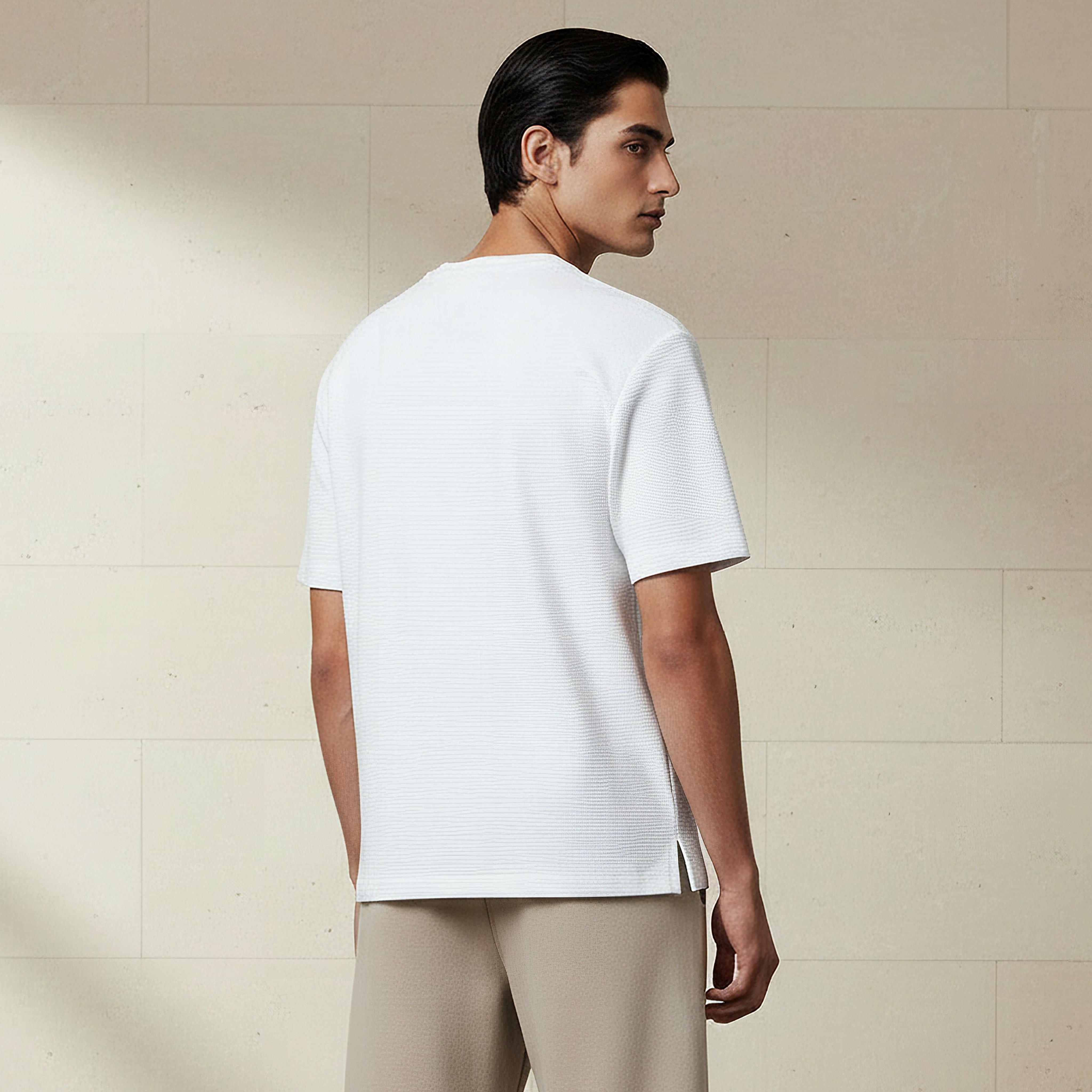 Lee Cooper Men Relaxed Fit Crew Neck Short Sleeves Ribbed T-shirt-men-clothing-tshirtsandpolos-tshirts-image-3