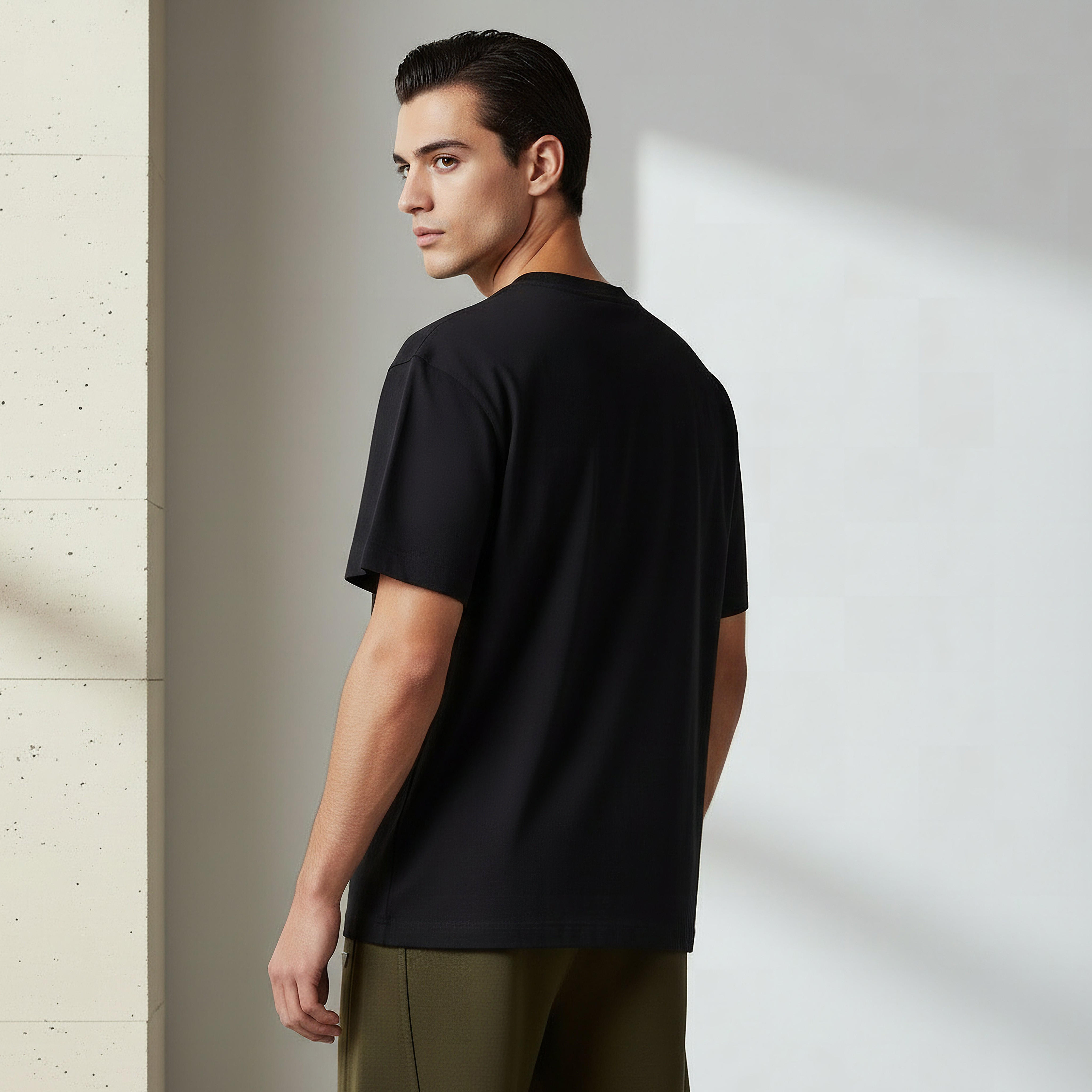 Lee Cooper Men Regular Fit Crew Neck Short Sleeves Embellished T-shirt-men-clothing-tshirtsandpolos-tshirts-image-3