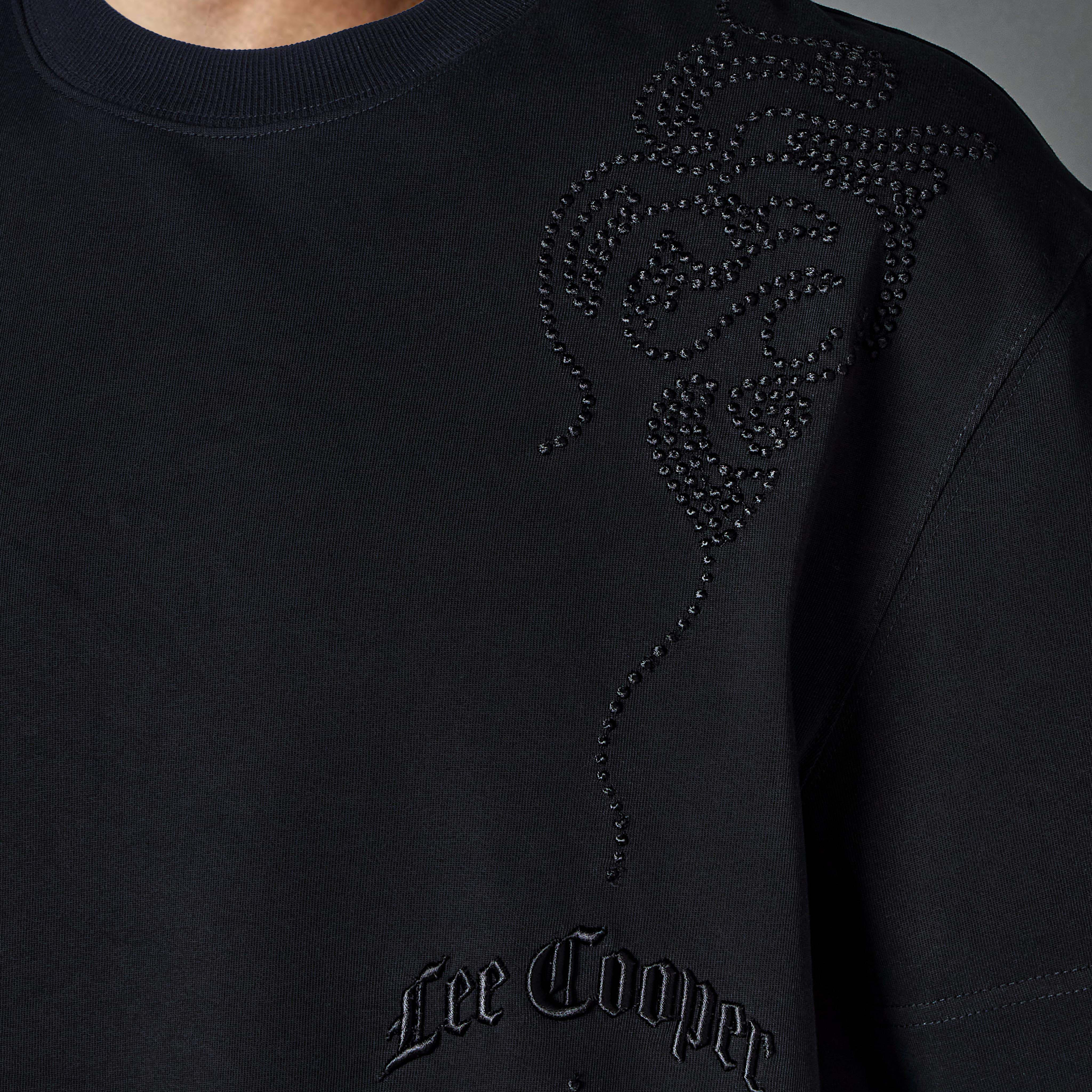Lee Cooper Men Regular Fit Crew Neck Short Sleeves Embellished T-shirt-men-clothing-tshirtsandpolos-tshirts-image-4