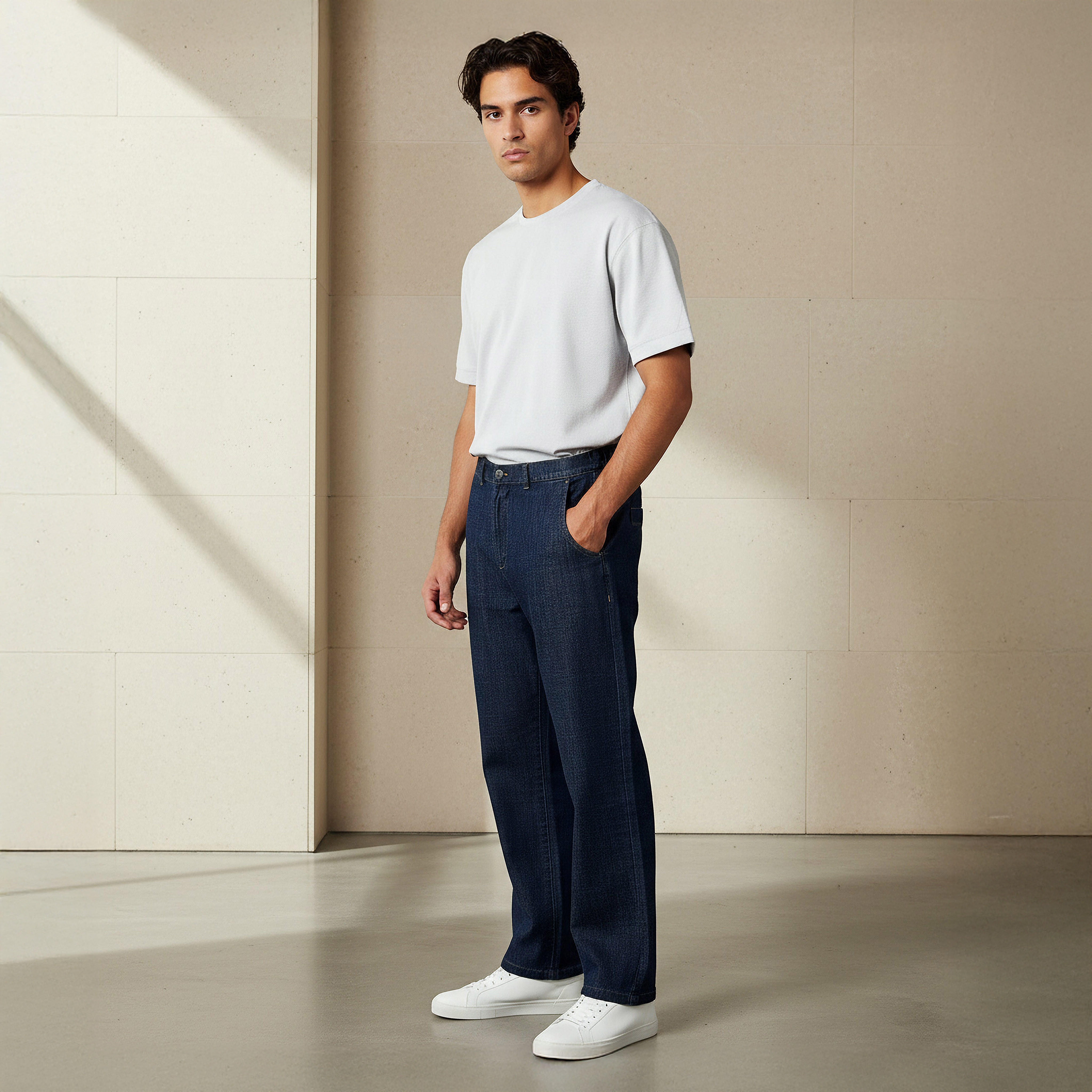 Men Regular Fit Mid-Rise Elasticated Jeans-men-clothing-bottoms-jeans-image-2