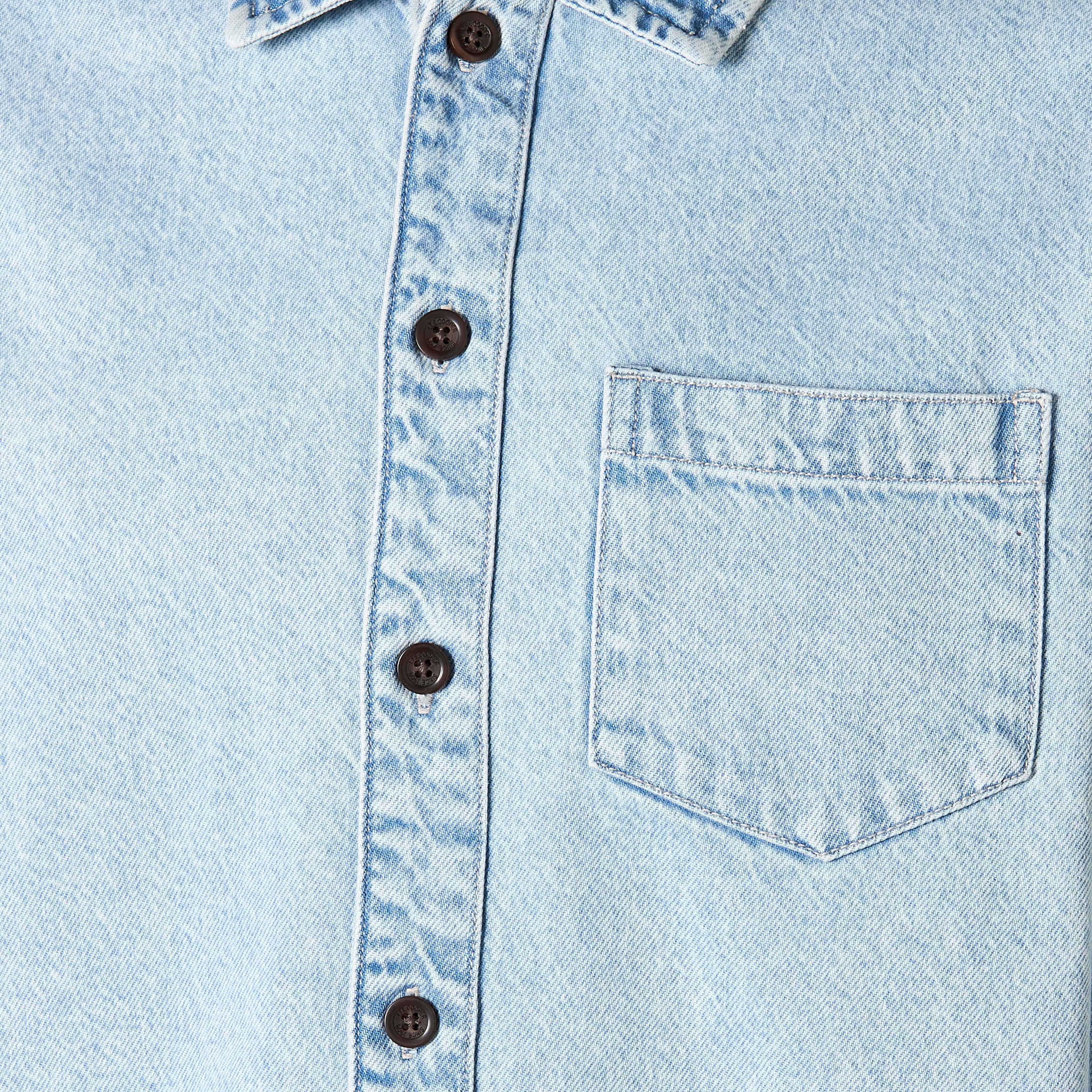 Lee Cooper Men Regular Fit Collared Long Sleeves Denim Shirt-men-clothing-shirts-image-6